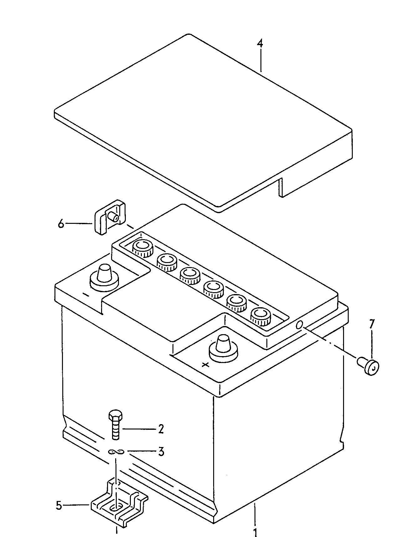 battery mounting; battery - Audi Coupe(ACO)  
