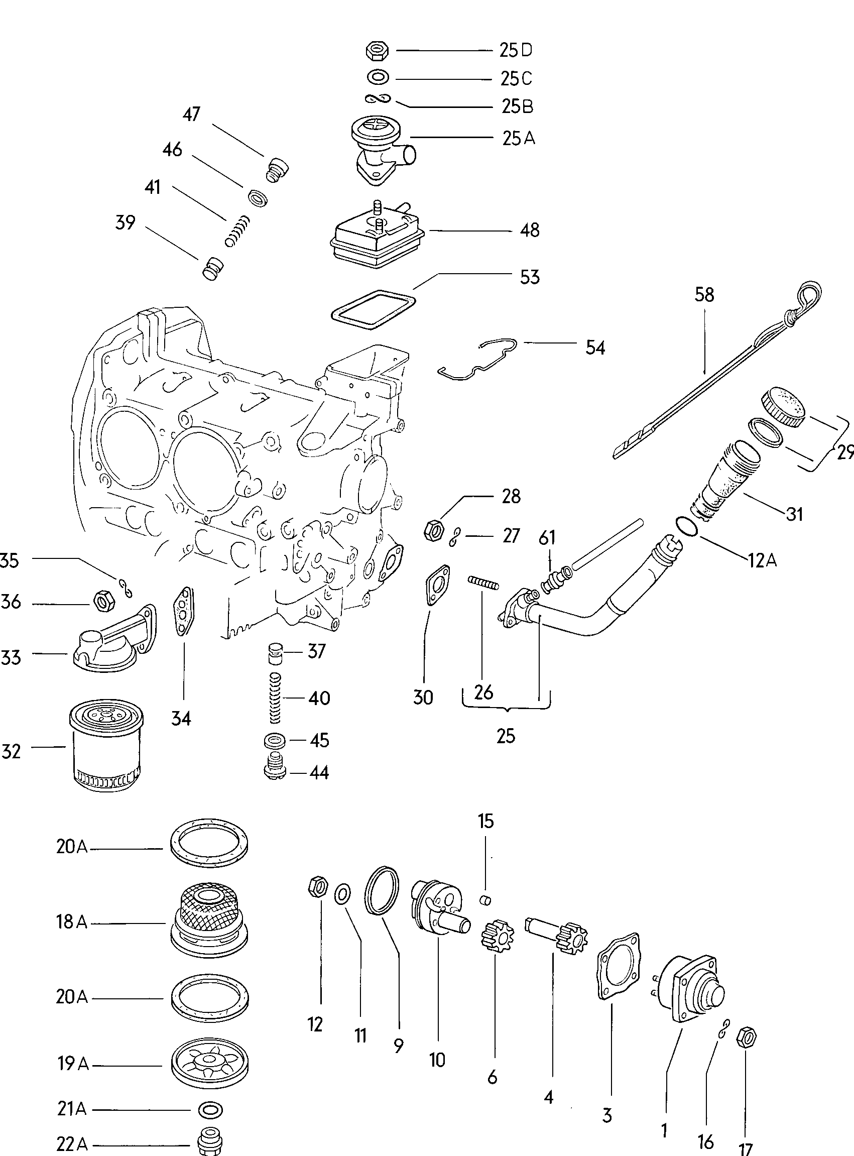 oliepomp; olievulpijp; oliepeilstok - Typ 2/syncro(T2)  