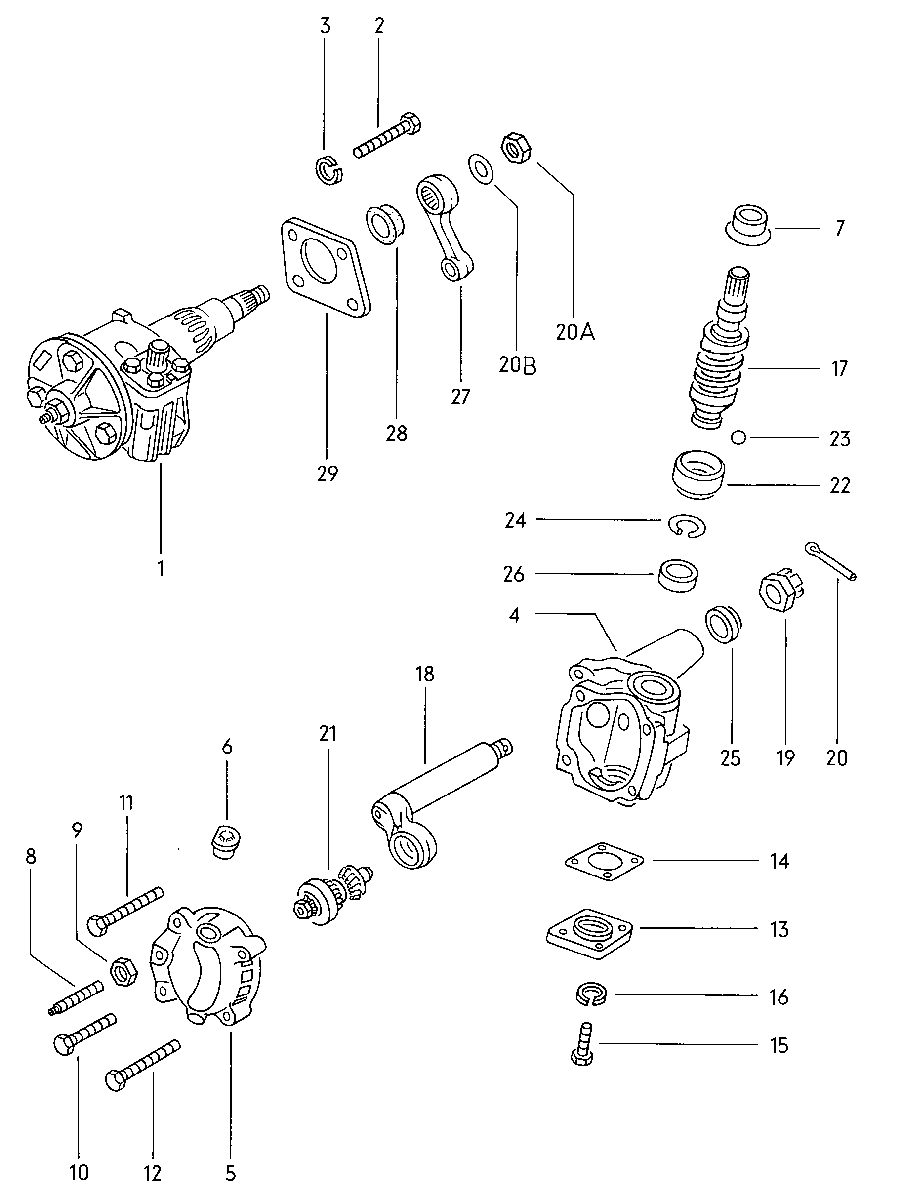Рулевой механизм - Typ 2/syncro(T2)  
