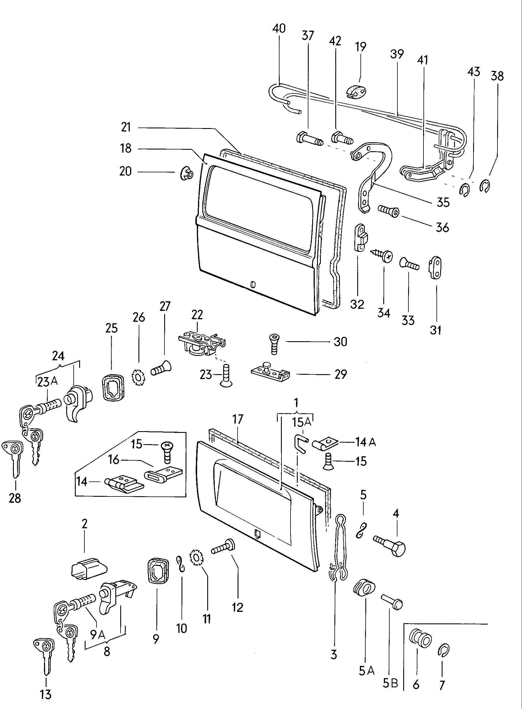 Крышка багажного отсека; Прокладка - Typ 2/syncro(T2)  