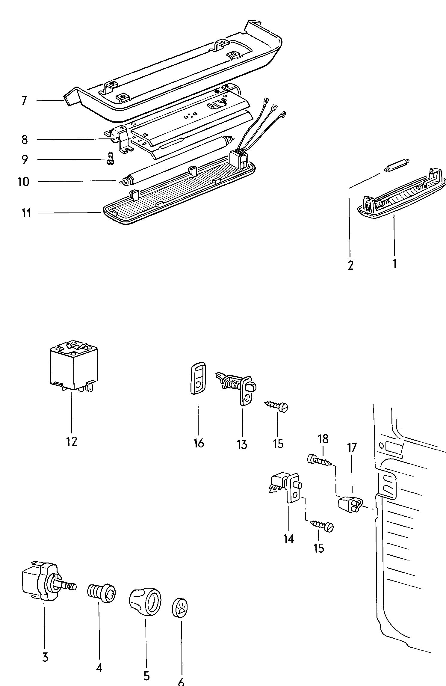Innenleuchten und Schalter - Typ 2/syncro(T2)  