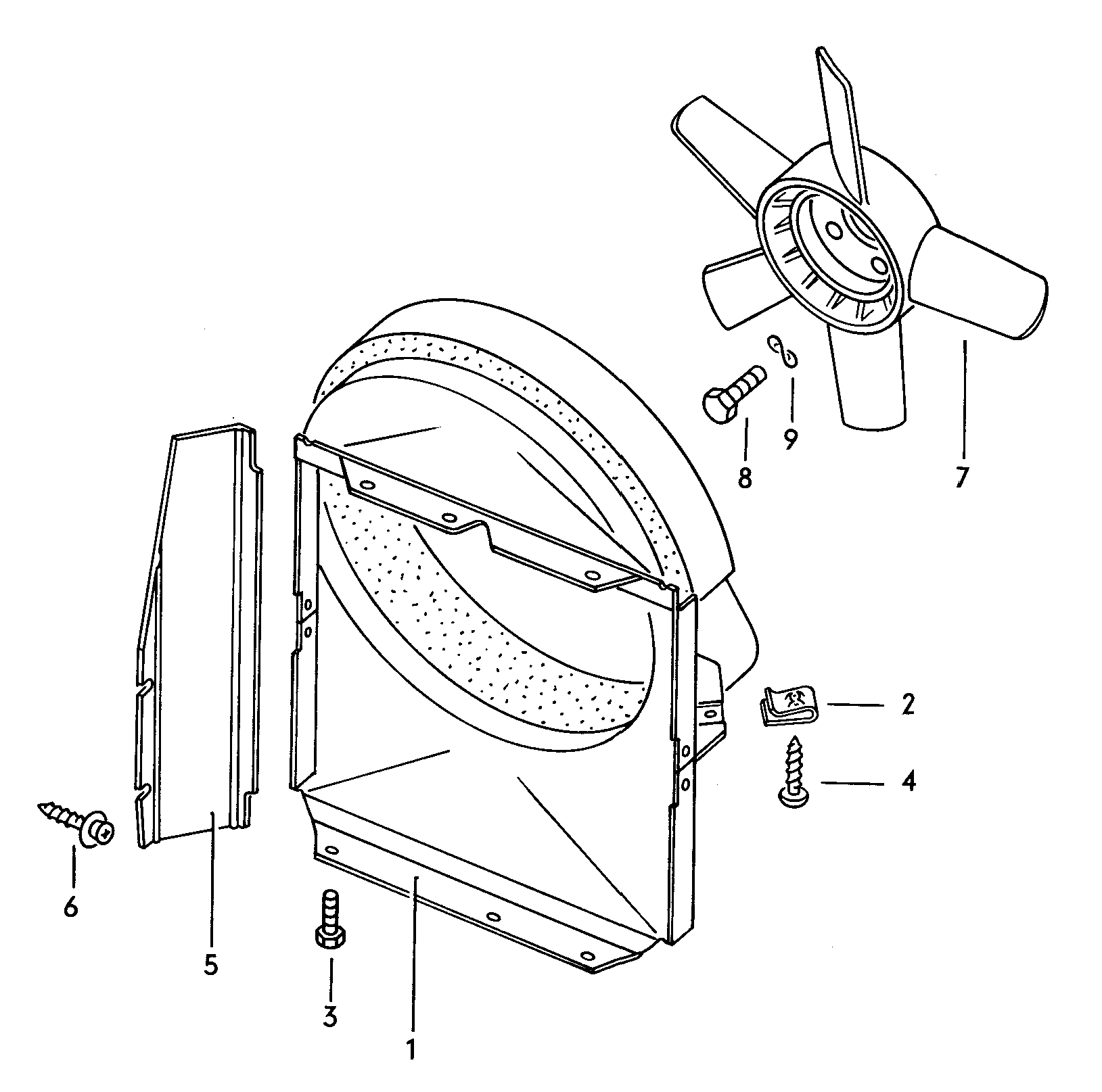 air guide; fan wheel - LT, LT 4x4(LT)  