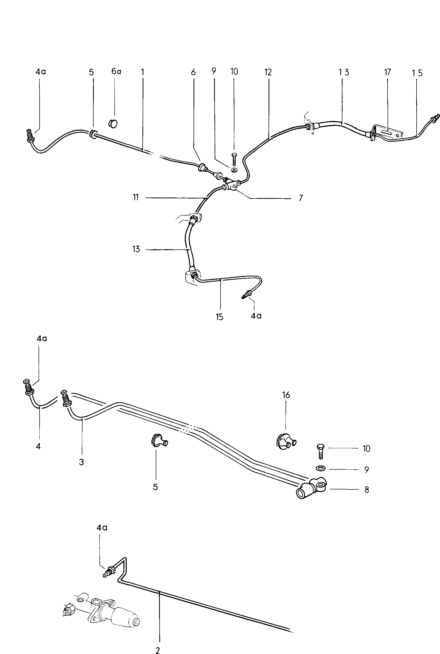 Bremsrohr; Bremsschlauch; Einkreis-Trommelbremse; ... - Typ 3, Typ 4, K70(T3)  