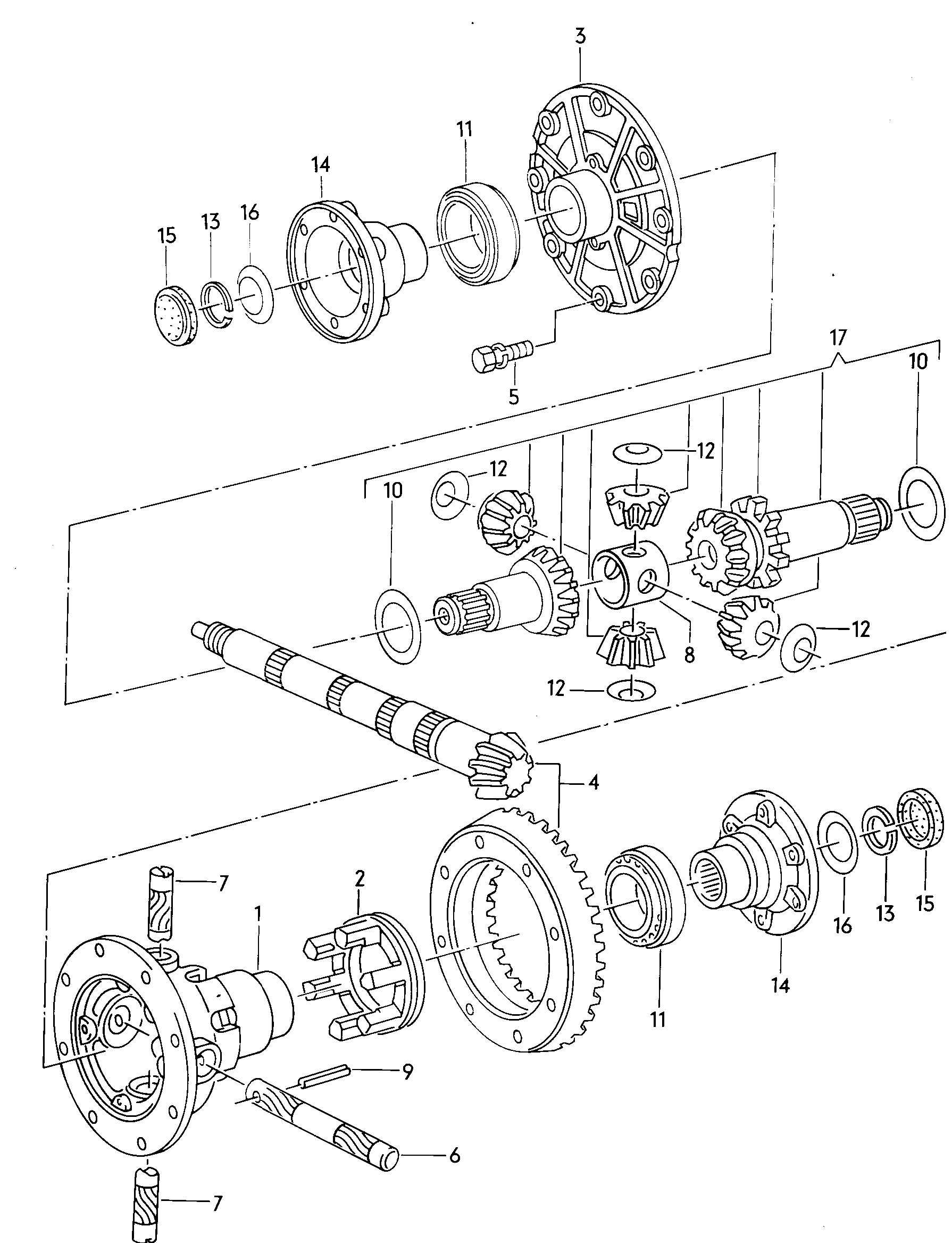 differential; pinion and crown wheel; differential... - Typ 2/syncro(T2)  