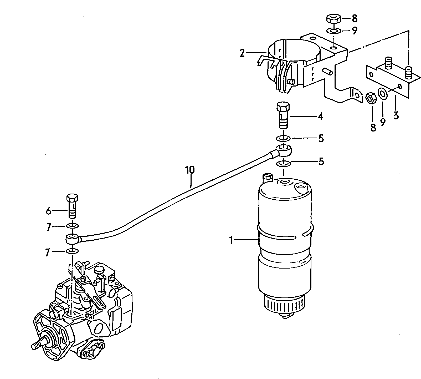Топливный фильтр - Audi 80/90/Avant(A80)  