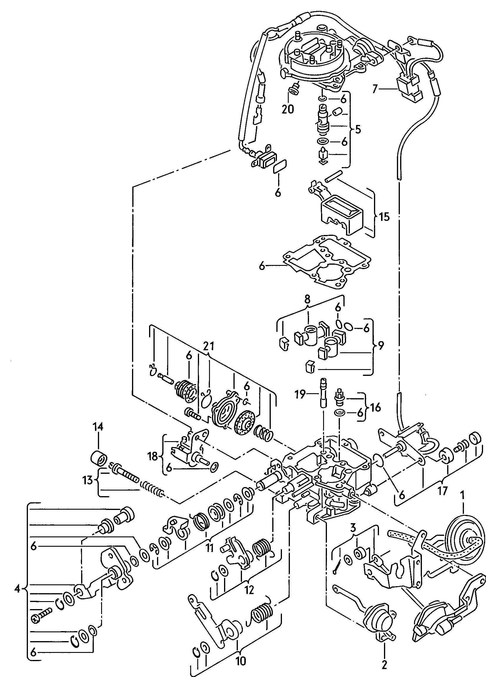 carburateur keihin; pieces detail - Audi 80/90/Avant(A80)  