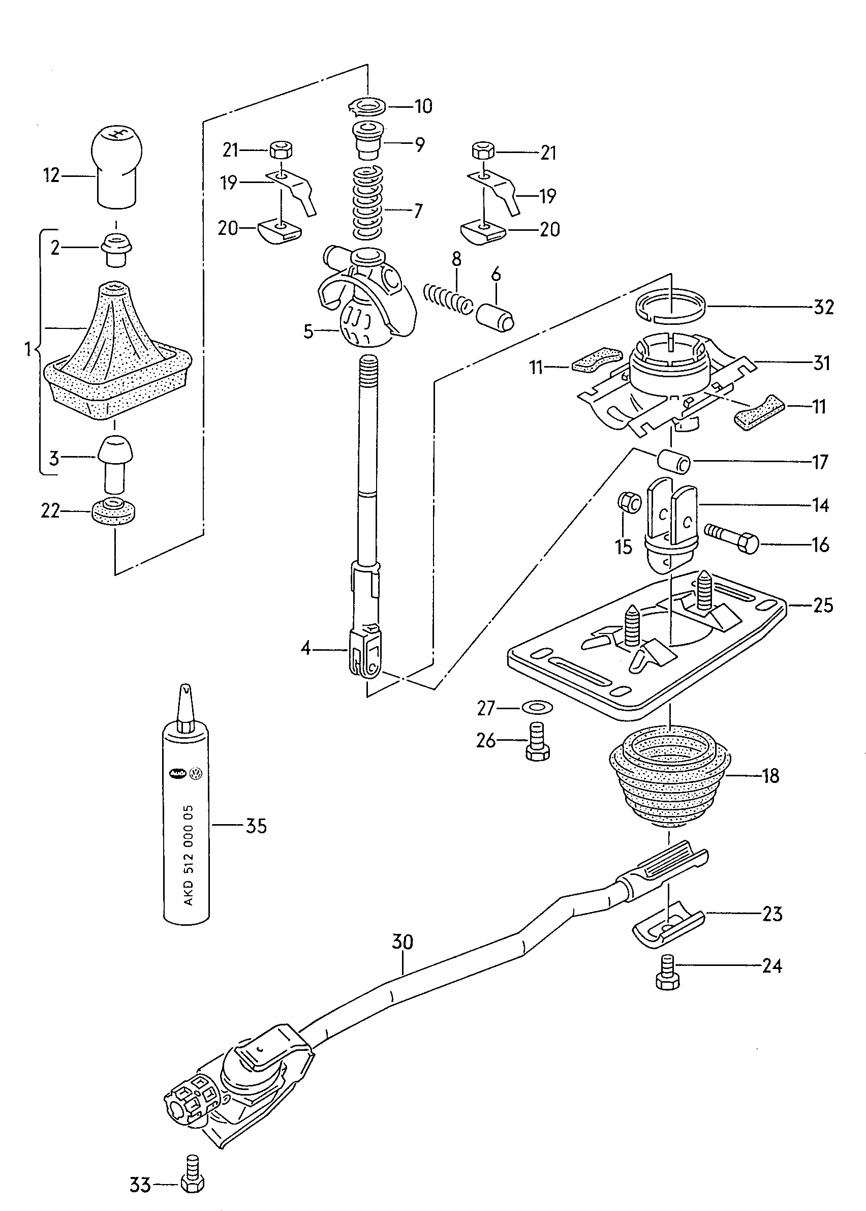 selector mechanism - Audi 80/90/Avant(A80)  