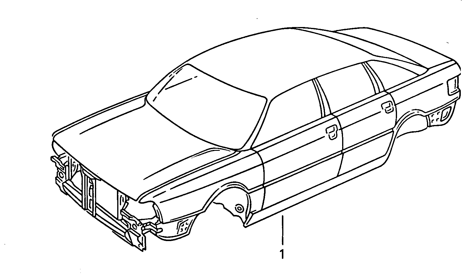 Karosserie grundiert, mit
Klappen und Tueren, aus... - Audi 80/90/Avant(A80)  