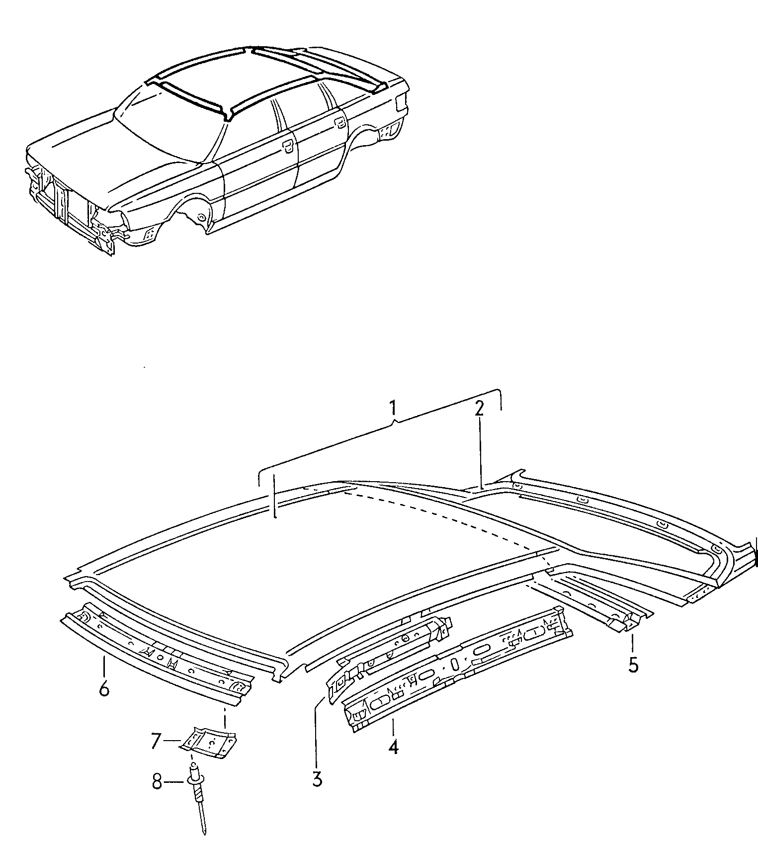 Dach - Audi 80/90/Avant(A80)  