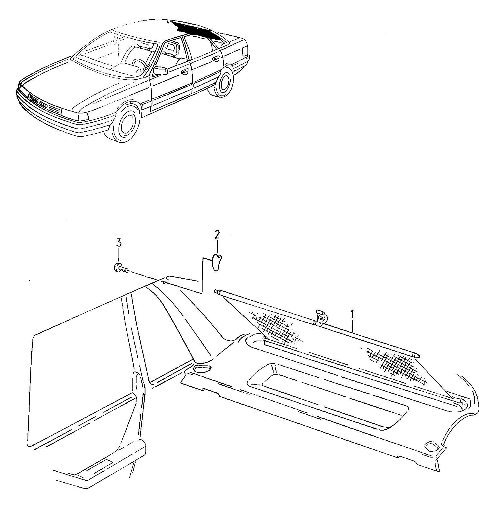 Sonnenschutzrollo - Audi 80/90/Avant(A80)  