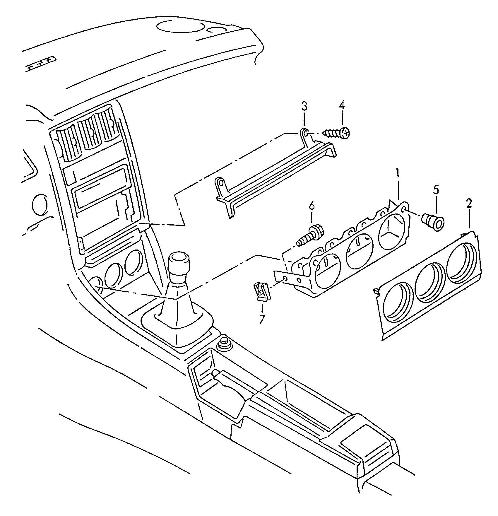 Befestigungsteile; Zusatzinstrumente - Audi 80/90/Avant(A80)  