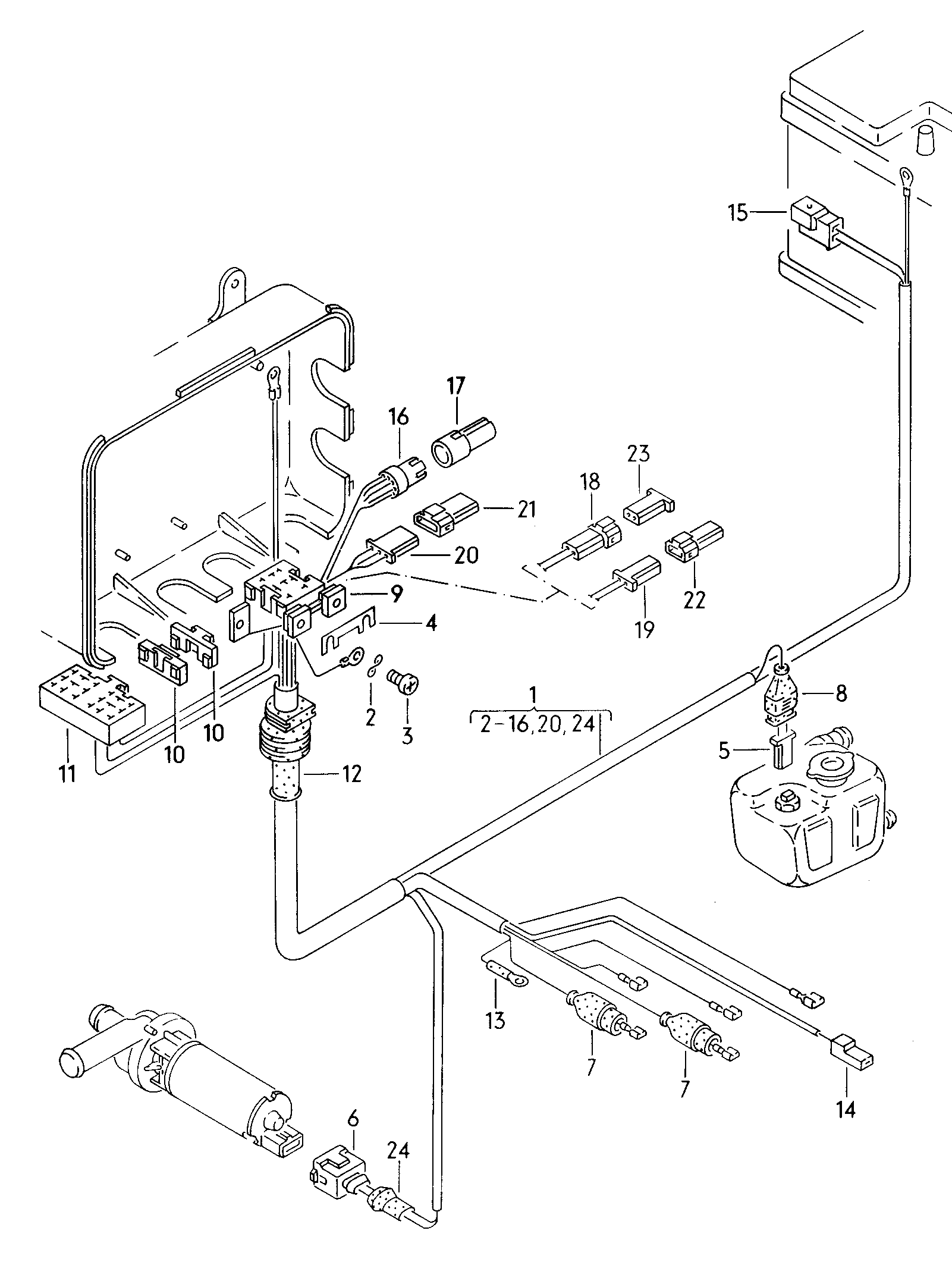 Leitungssatz fuer Motorraum - Typ 2/syncro(T2)  