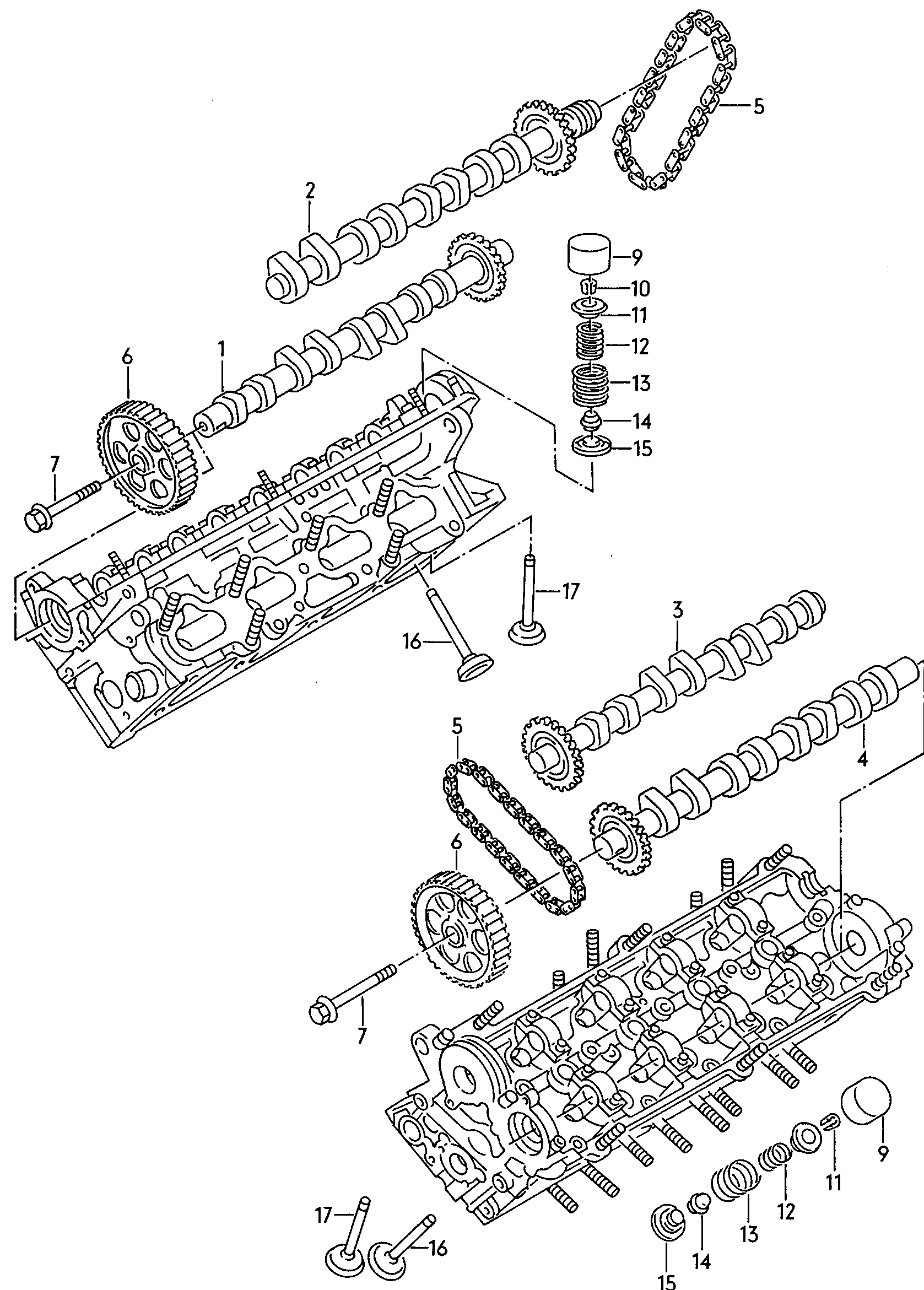 camshaft, valves; F 4D-T-008 227>>;  - Audi A8/S8 quattro(A8Q)  