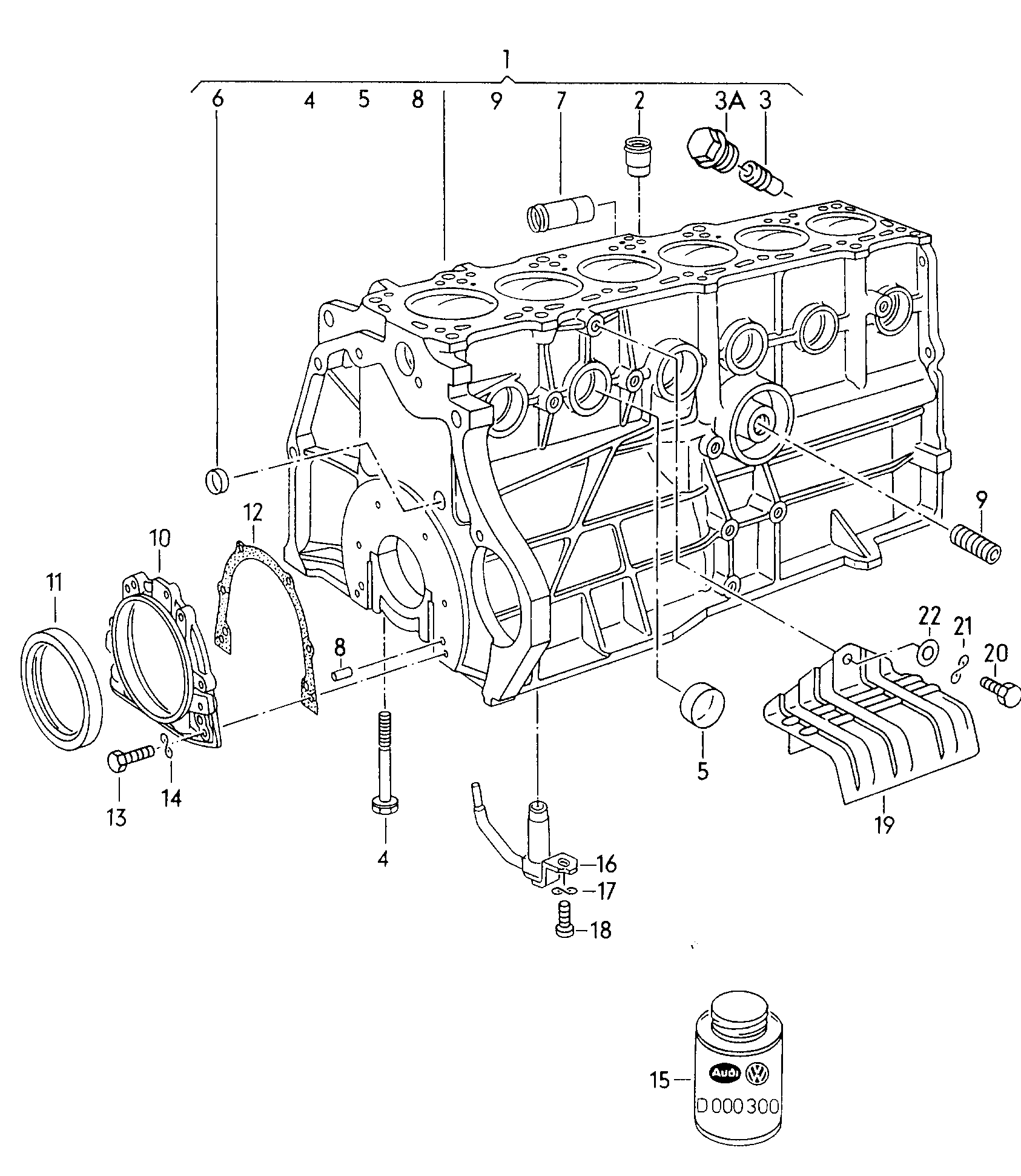 Zylinderblock mit Kolben - LT, LT 4x4(LT)  