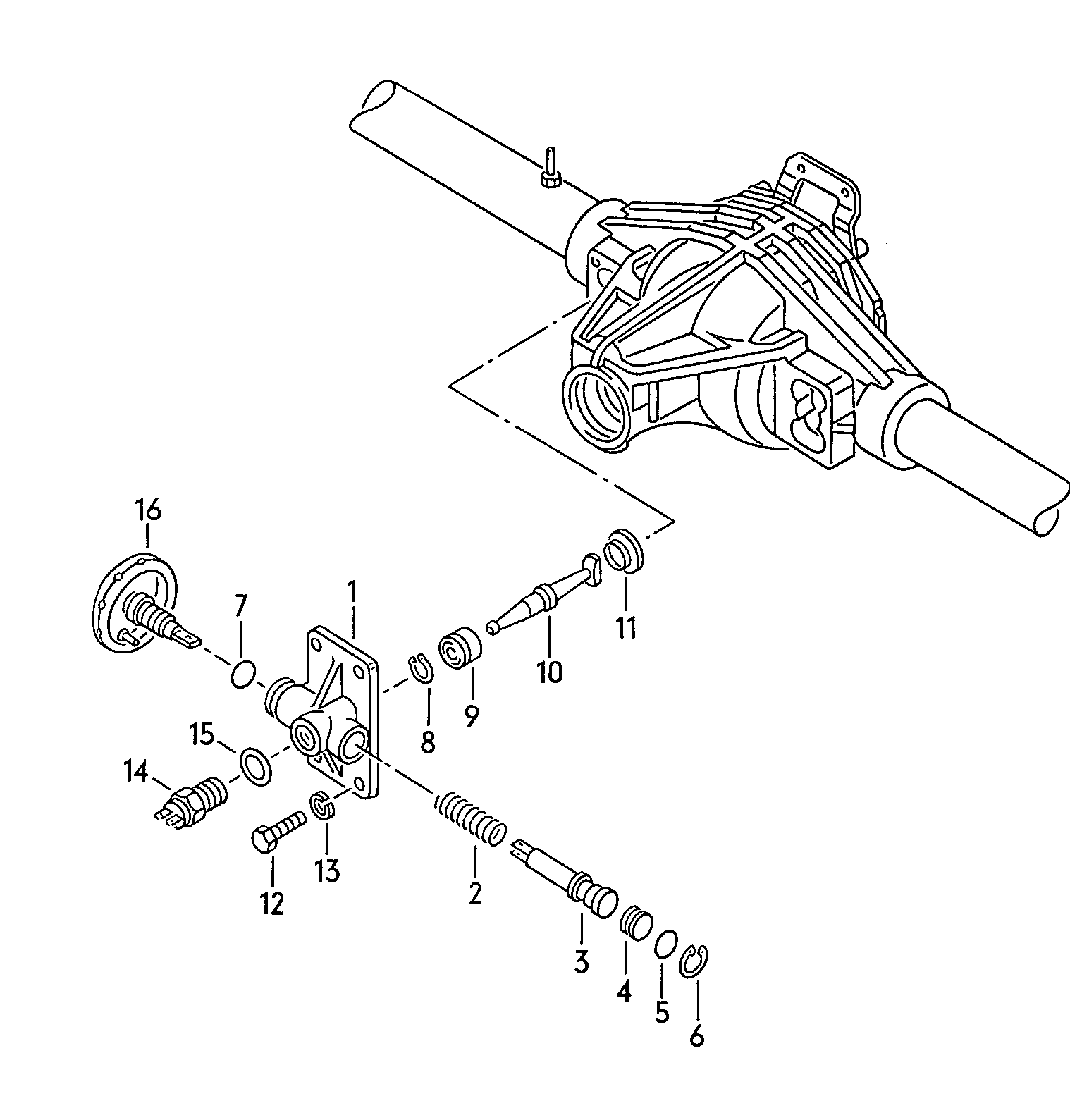 throttle control element; for differential lock - LT, LT 4x4(LT)  