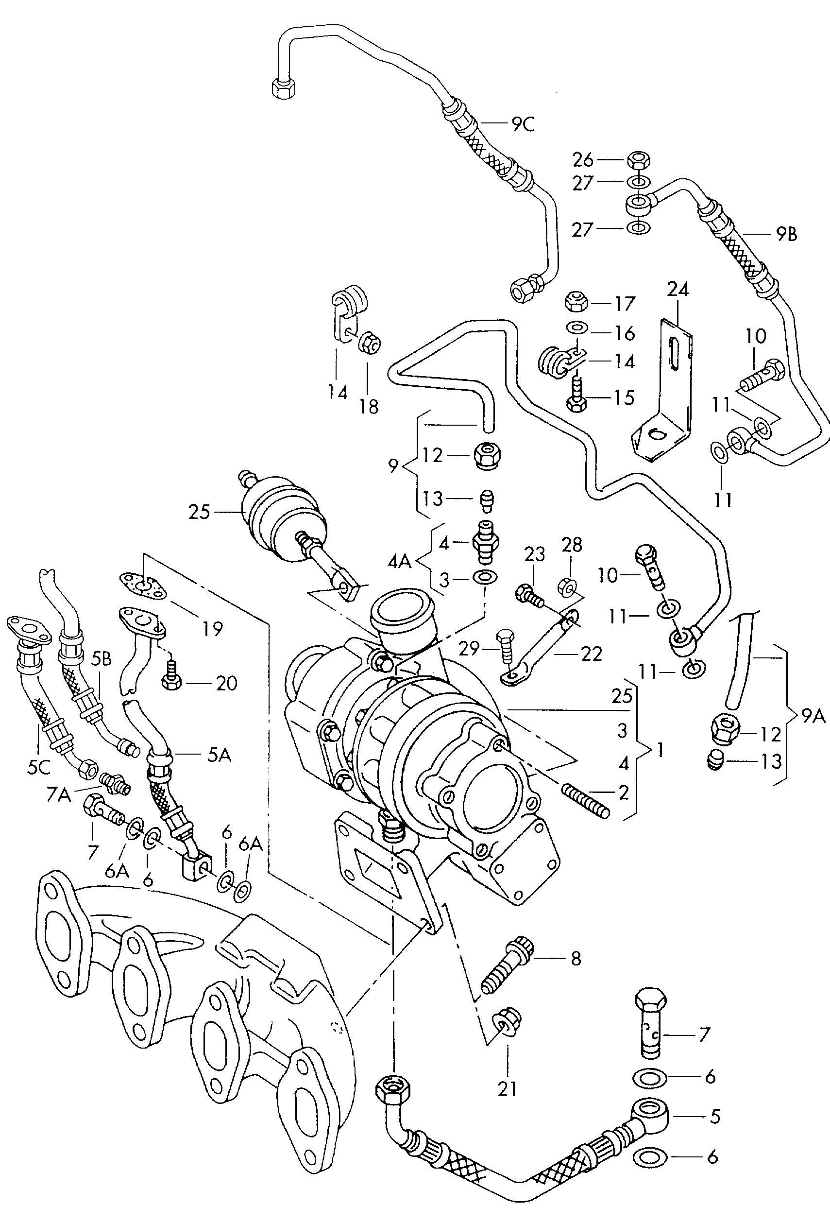 Турбонагнетатель - Audi A2(A2)  