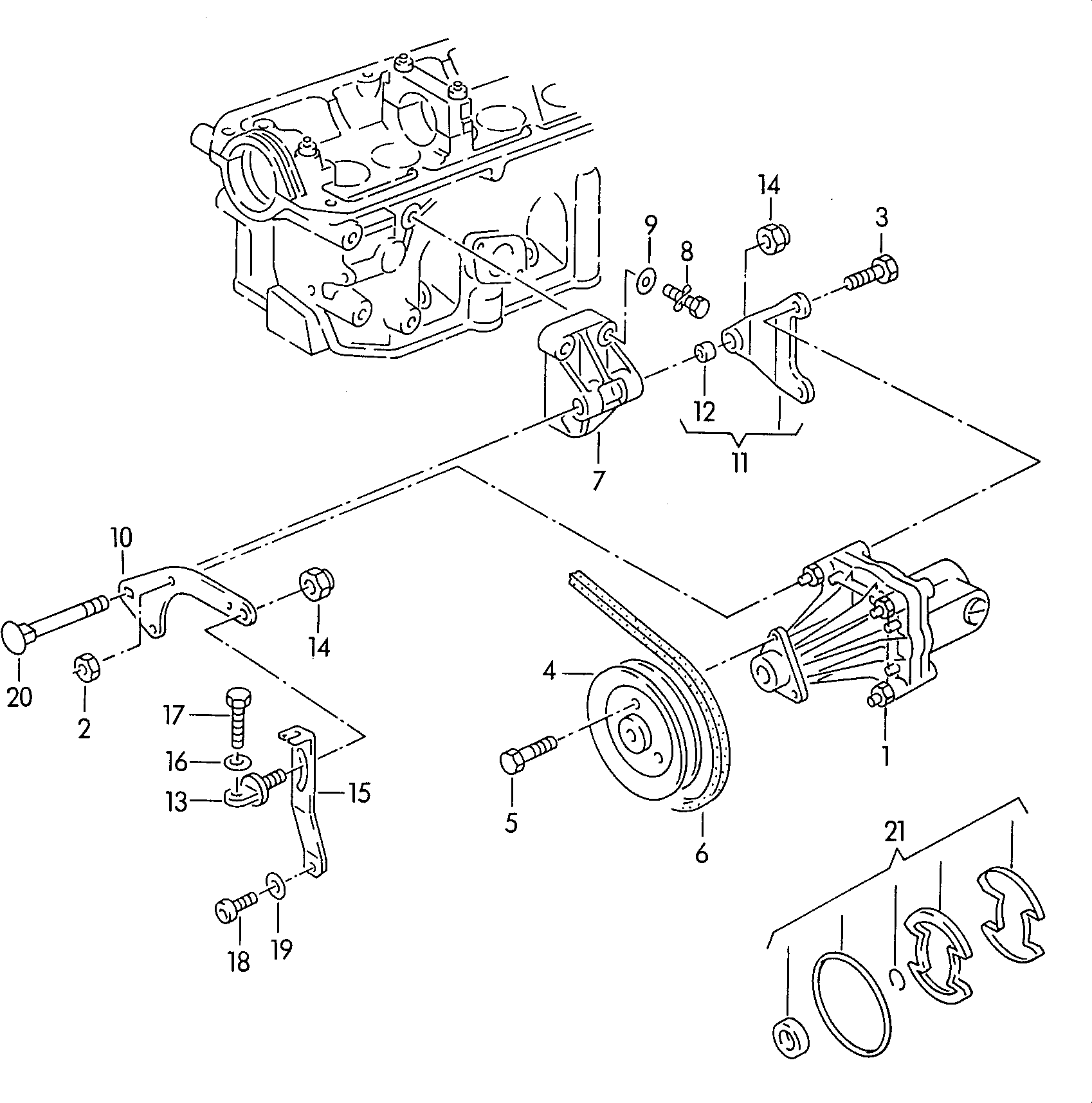 Kanatlı pompa; Hidrolik direksiyon için - Audi Cabriolet(ACA)  