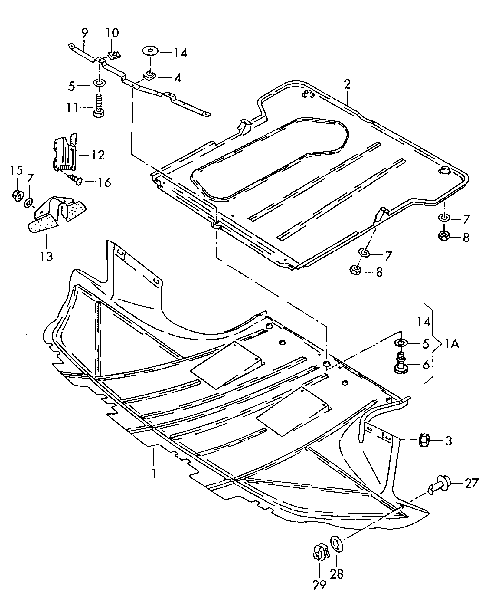 noise insulation; cover for jointed shaft - Audi Cabriolet(ACA)  