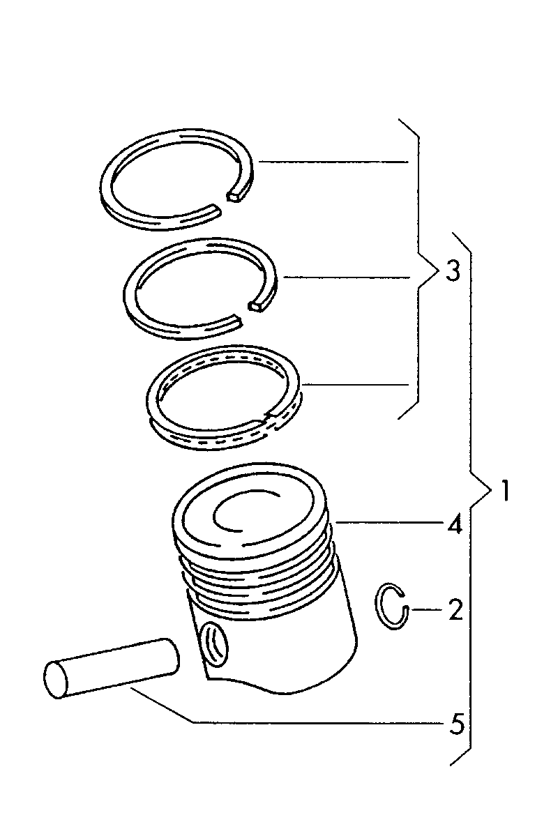 piston; piston ring - LT, LT 4x4(LT)  