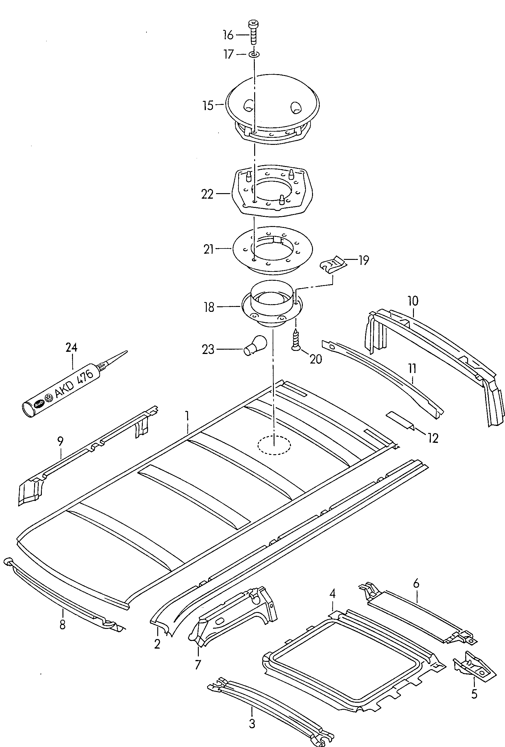 roof; roof ventilador - Transporter(TR)  