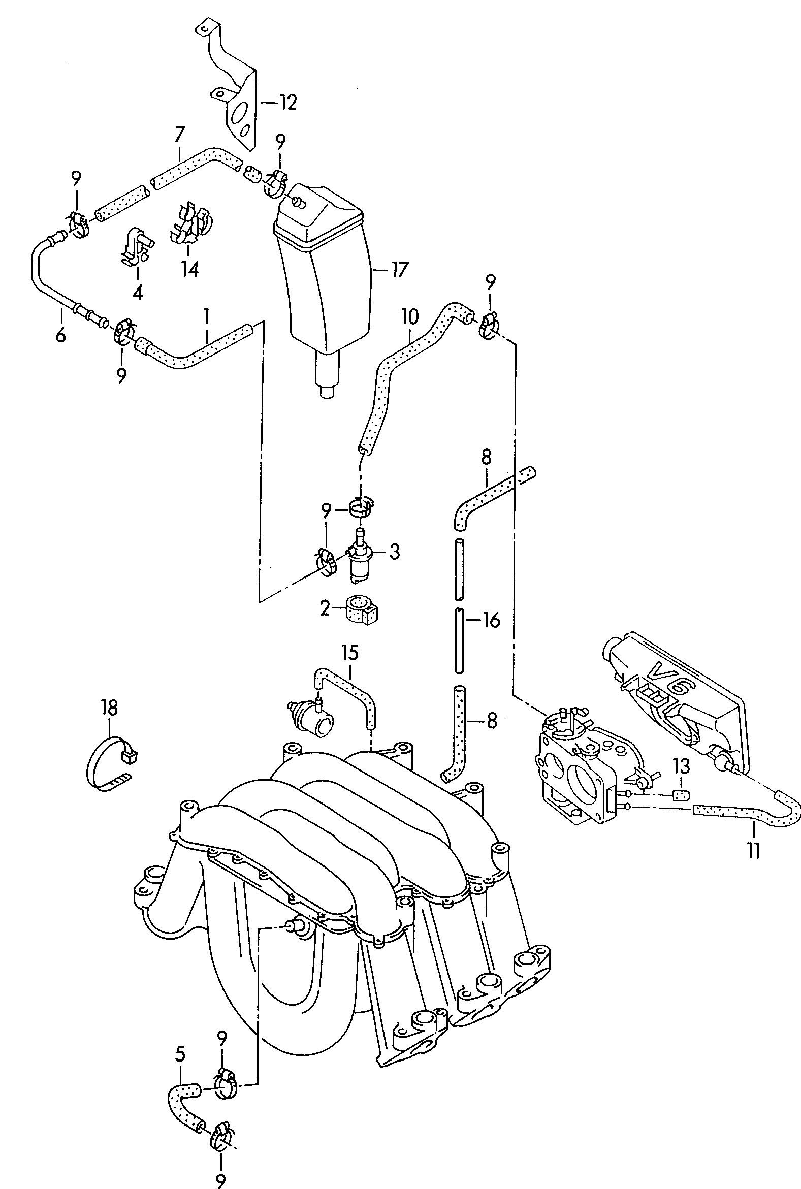 onderdrukinstallatie; absorptie-koolfiltersysteem - Audi A6/Avant(A6)  