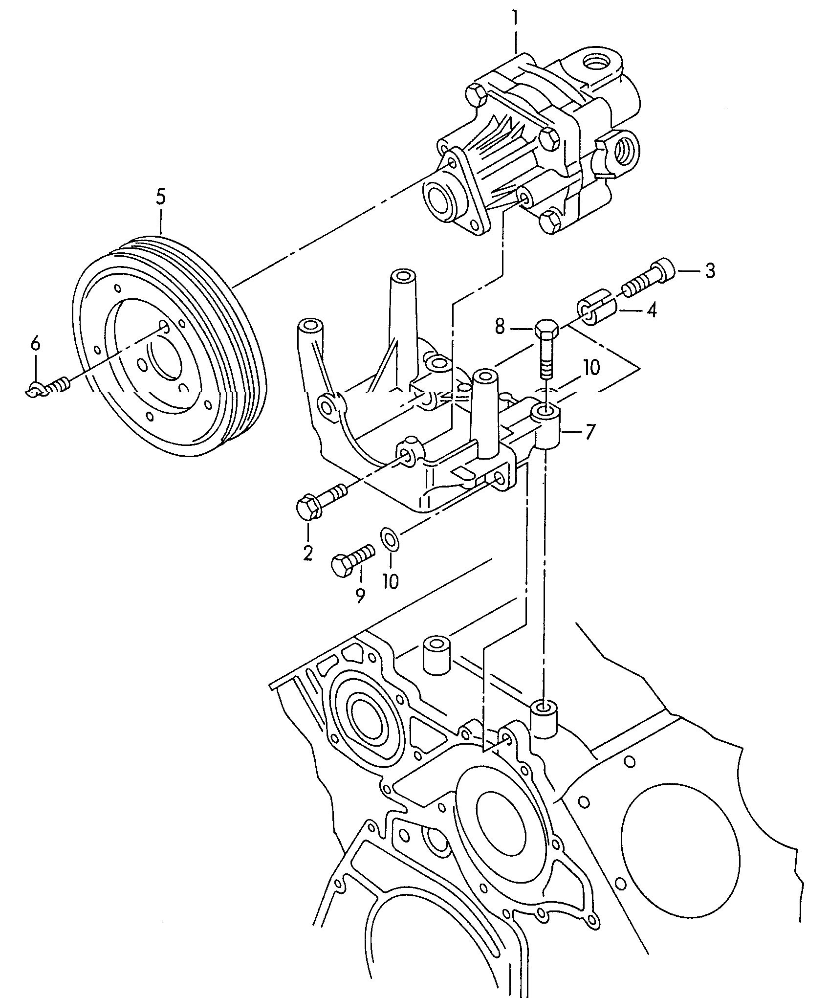 Крыльчатый насос; для ГУPа - Audi A4/S4/Avant quattro(A4Q)  