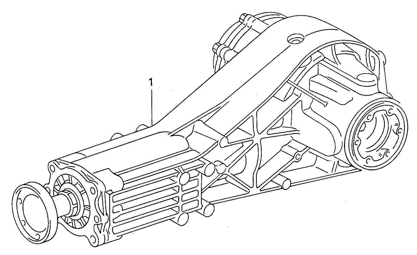 Hinterachsgetriebe mit
Differentialsperre - Audi 100/Avant quattro(A10Q)  