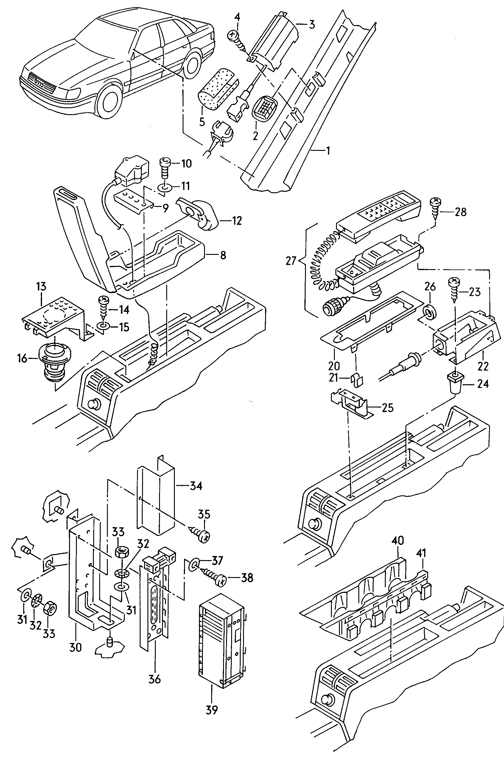 Meşrubat tutucu - Audi A6/Avant(A6)  