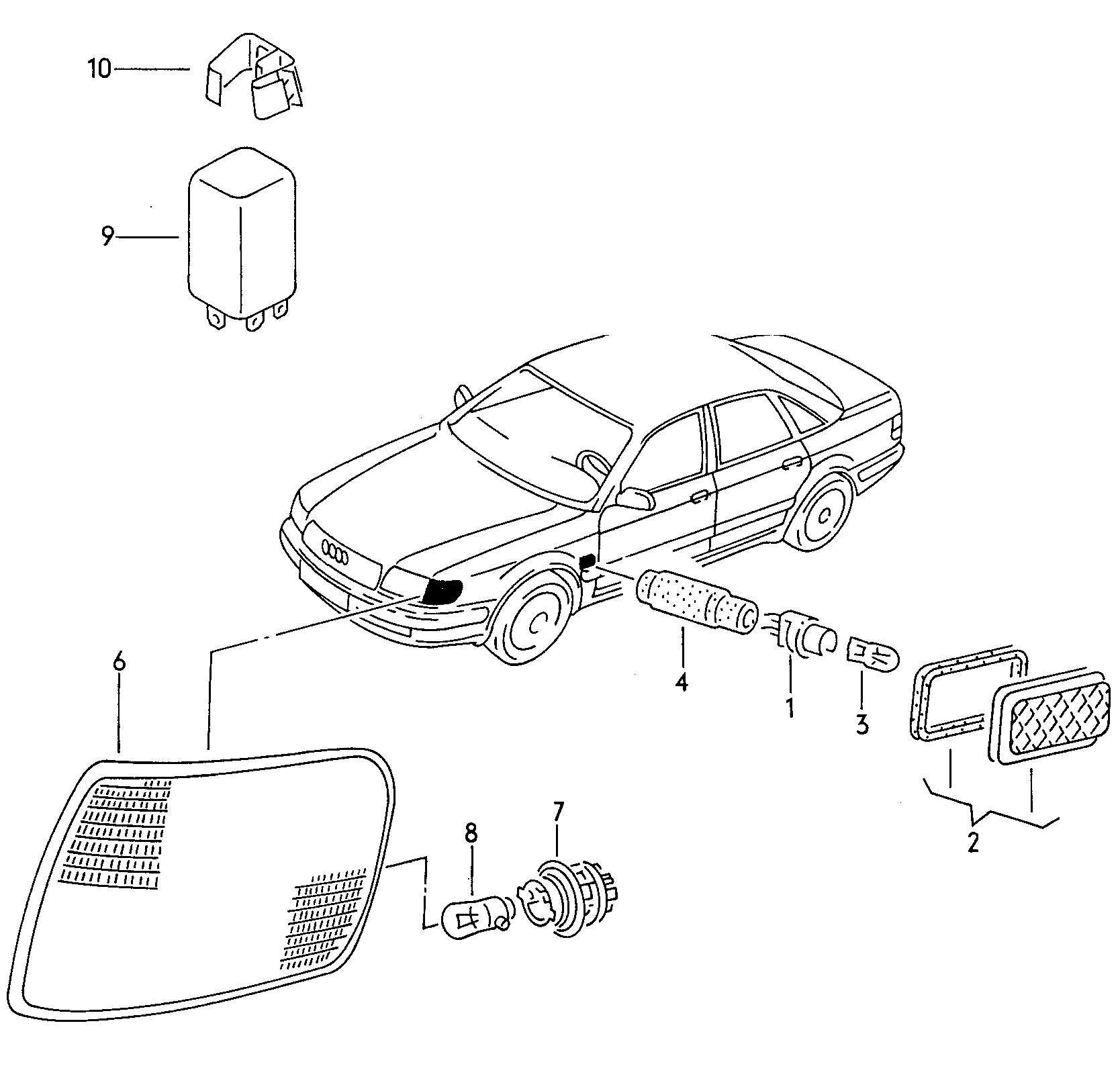 Sinyal lambası - Audi A6/S6 quattro(A6Q)  