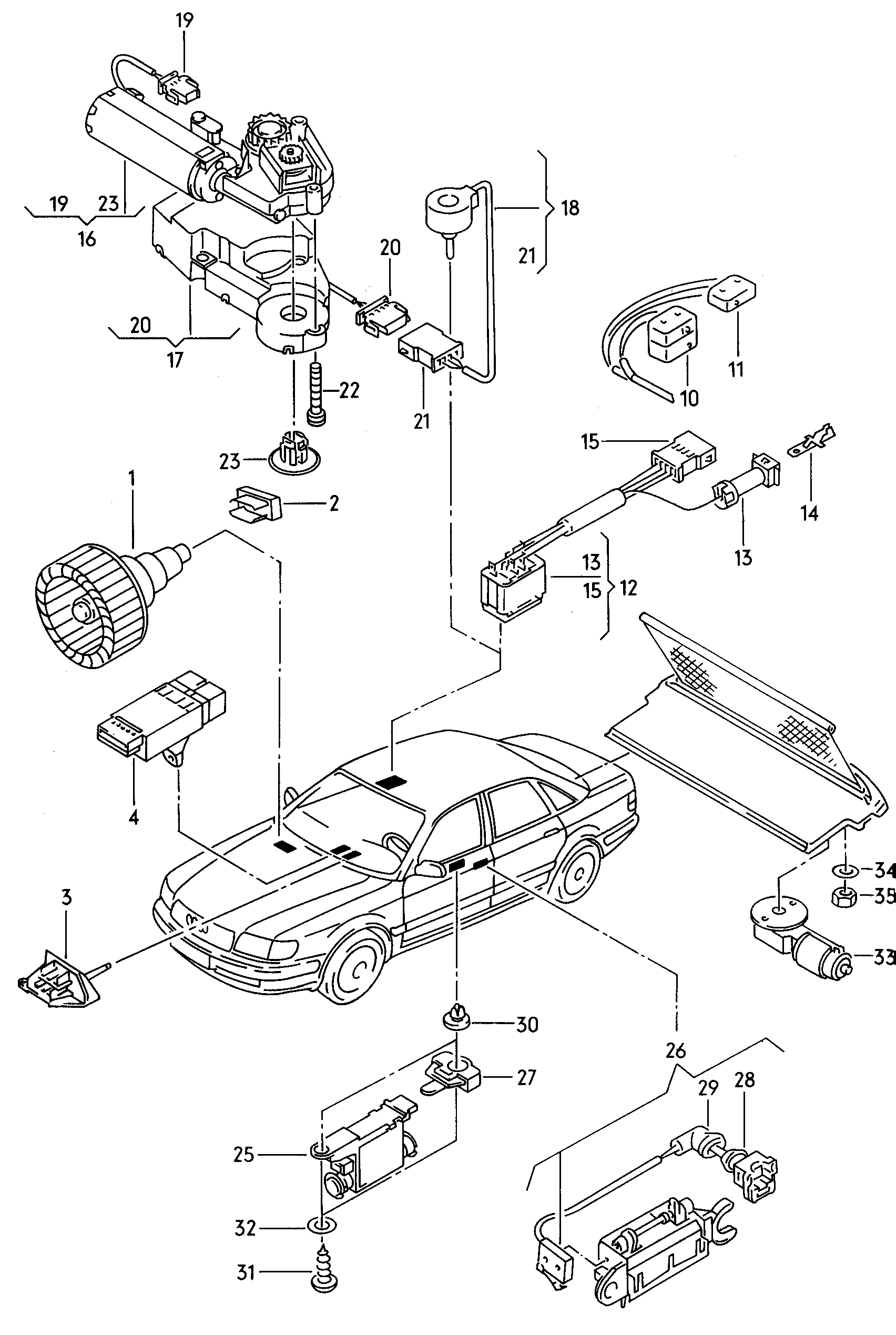 roller blind motor - Audi 100/Avant(A100)  
