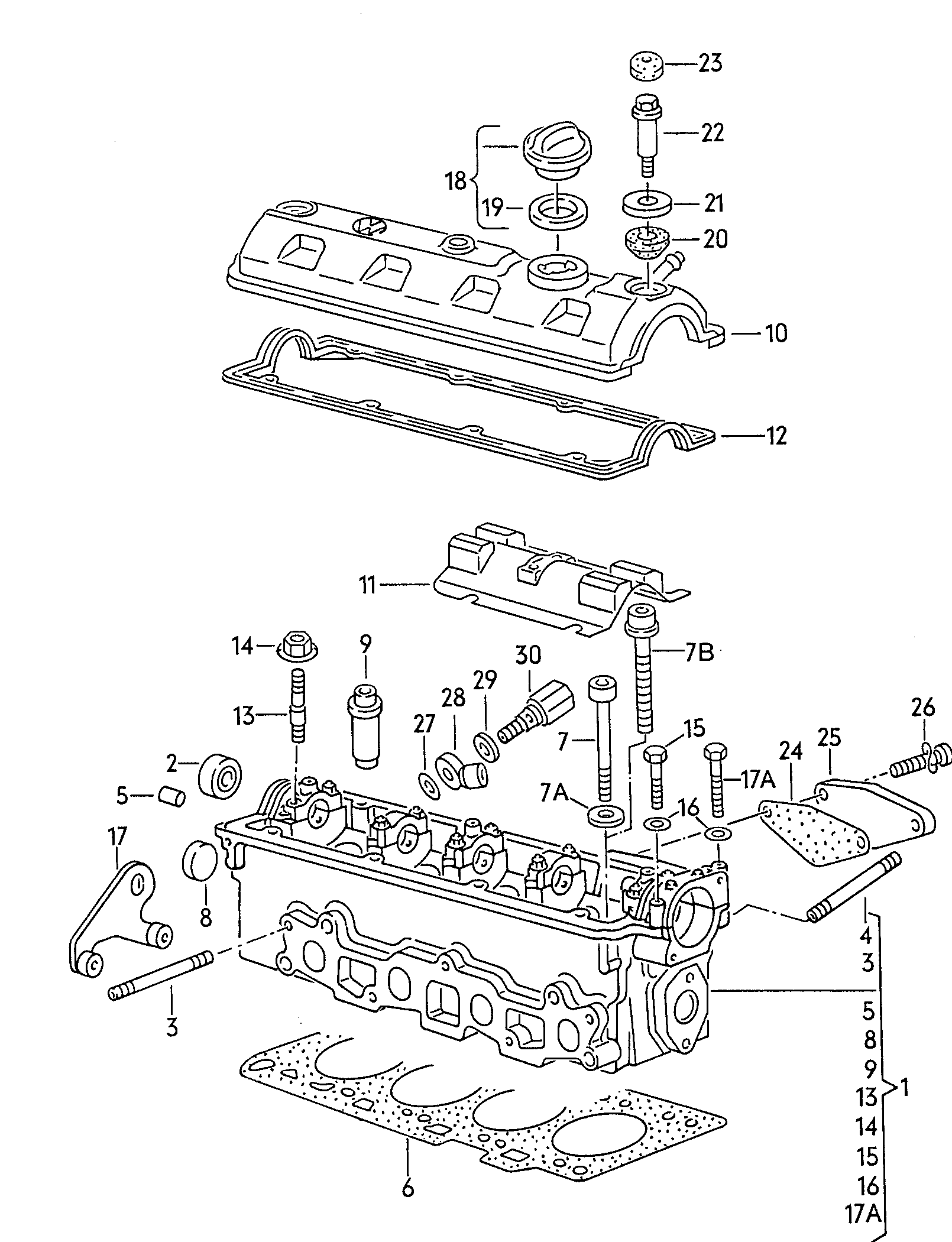 cilinderkop; klepdeksel - Polo/Derby/Vento-IND(PO)  