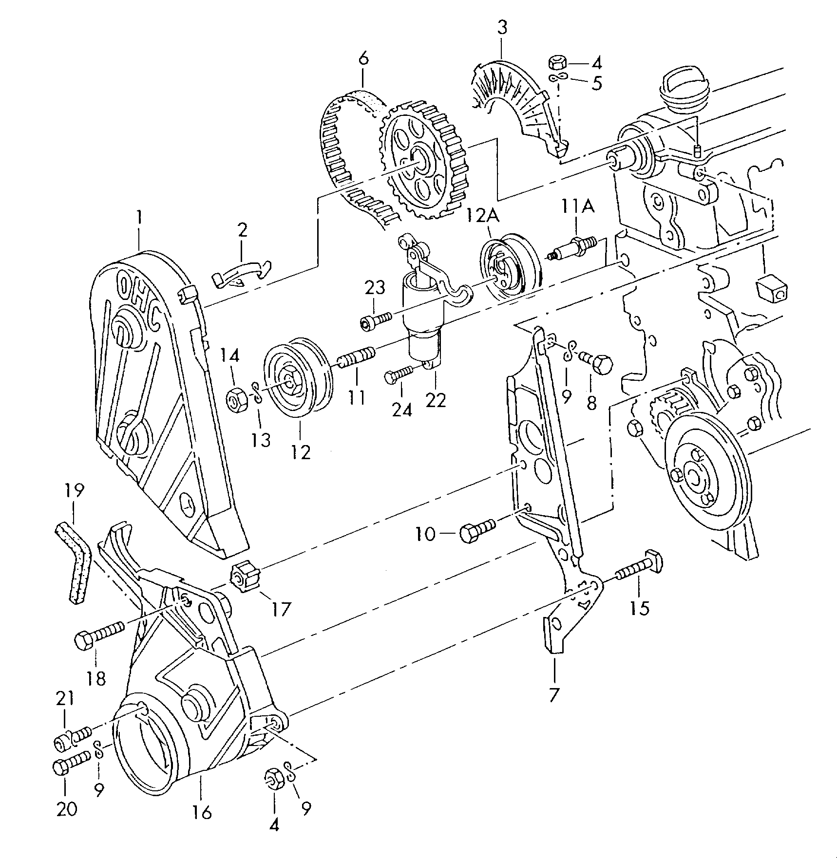 pasek zebaty; osłona paska zębatego - Alhambra(AL)  
