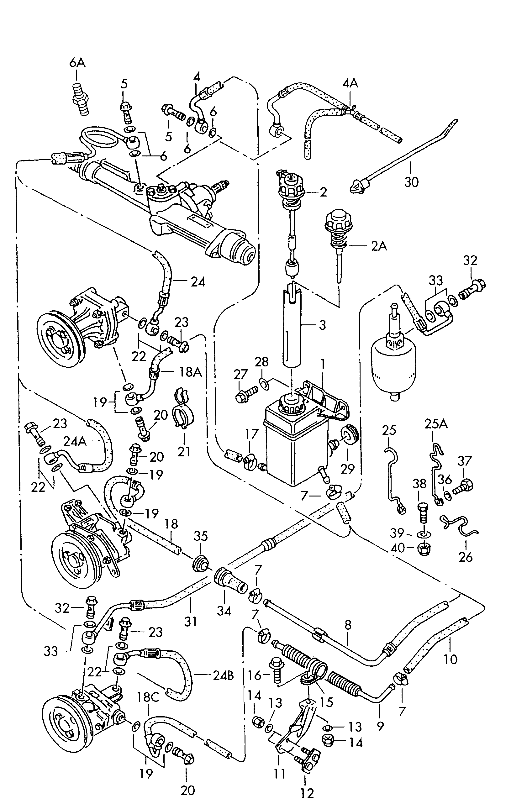 oil container and connection
parts, hoses - Audi Coupe quattro(ACOQ)  