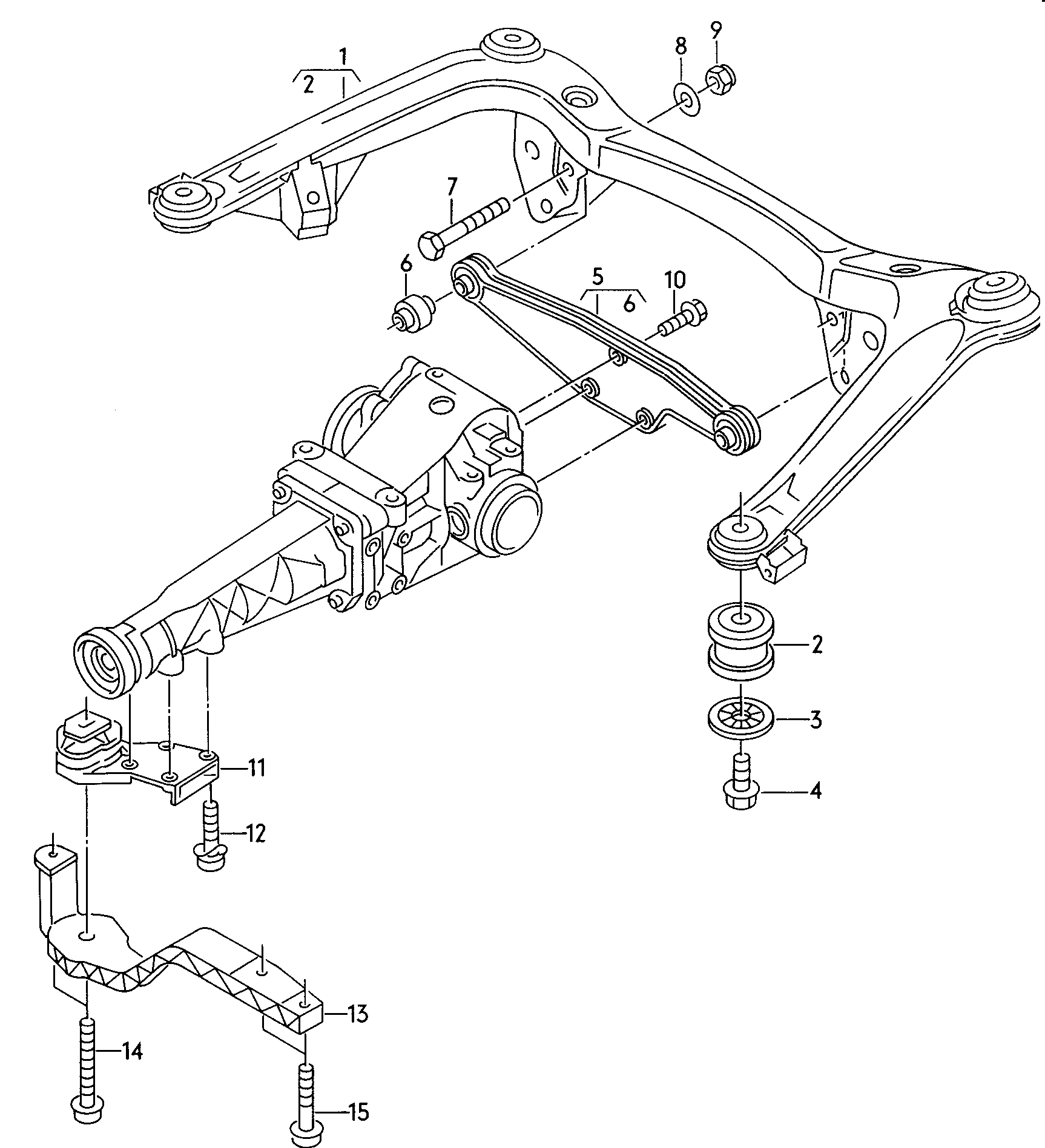 Hilfsrahmen Quertraeger Audi 80 Avant RS2 Quattro RS2 1995 Jahr Audi