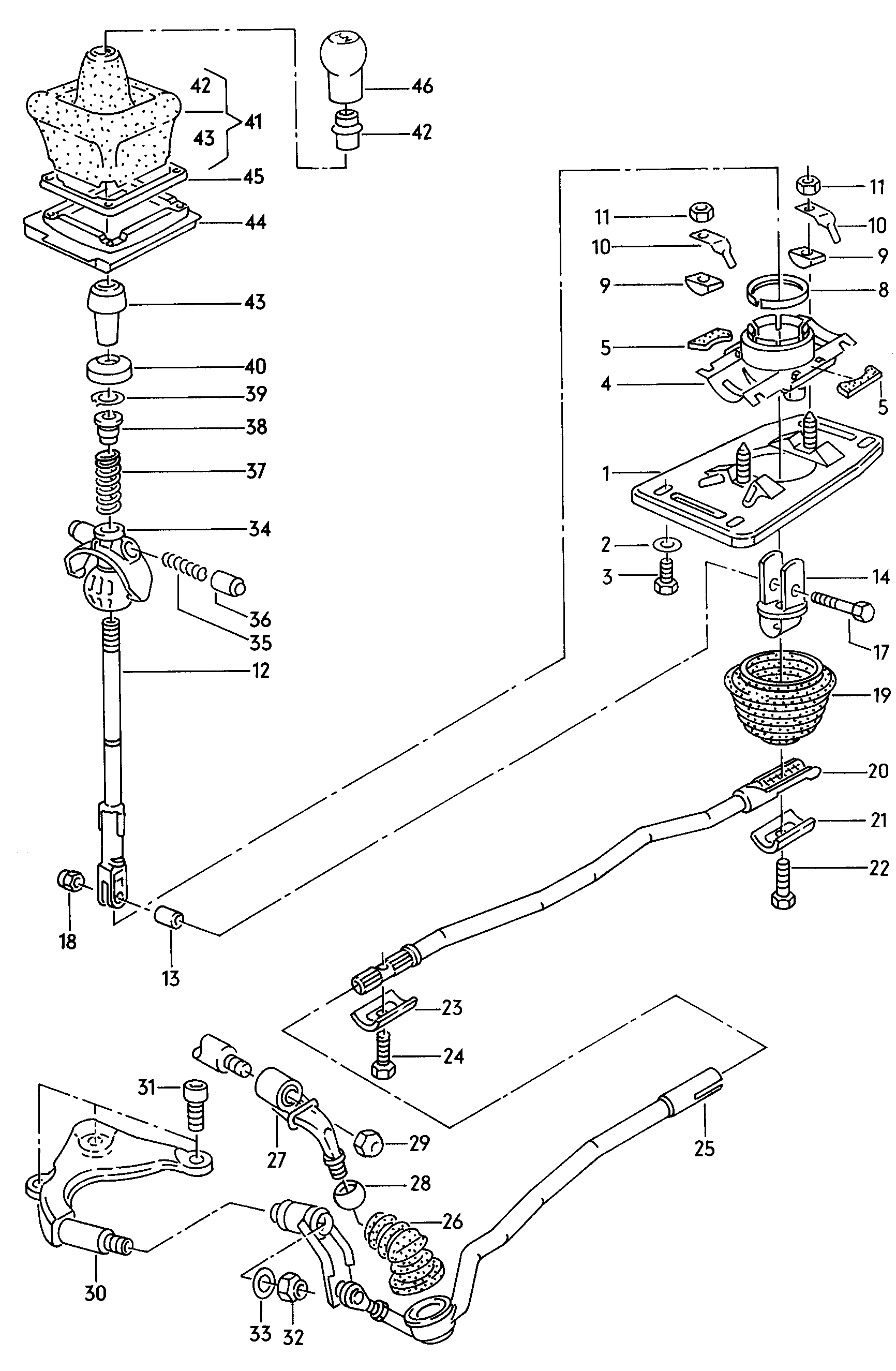 selector mechanism - Audi 80/90/Avant quattro(A80Q)  