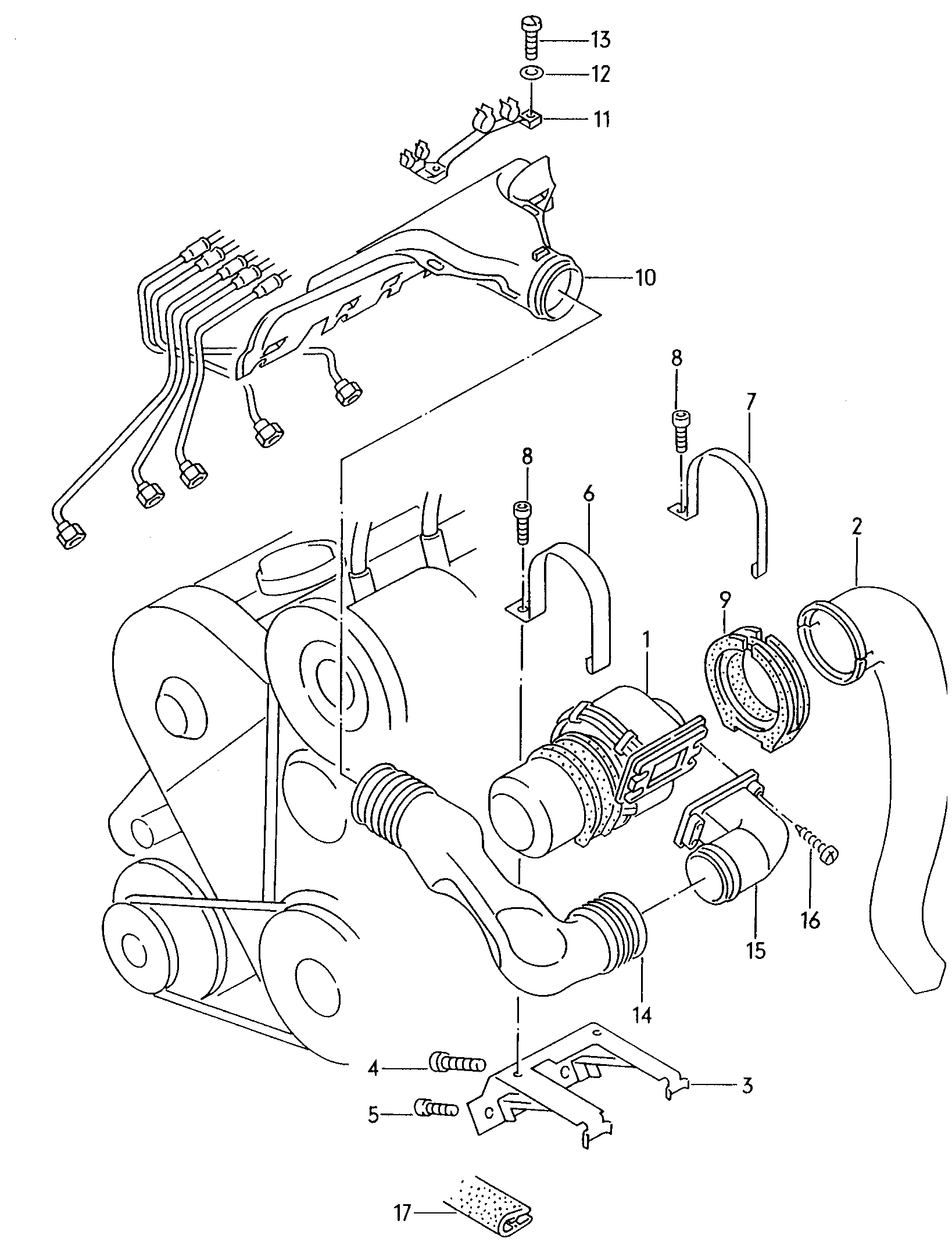 Einspritzventilkuehlung - Audi 80/90/Avant(A80)  