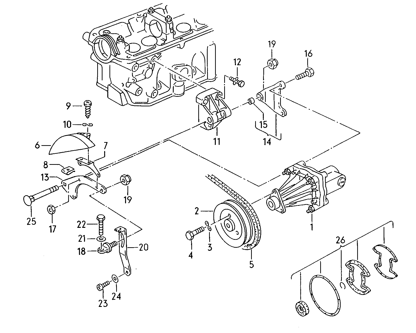 叶片泵; 用于动力转向系统 - Audi Coupe quattro(ACOQ)  