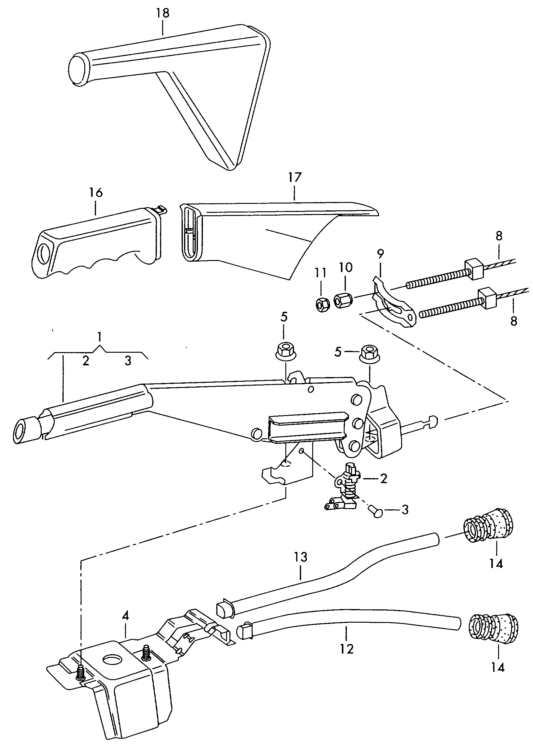 brake lever - Passat/4Motion/Santana(PA)  