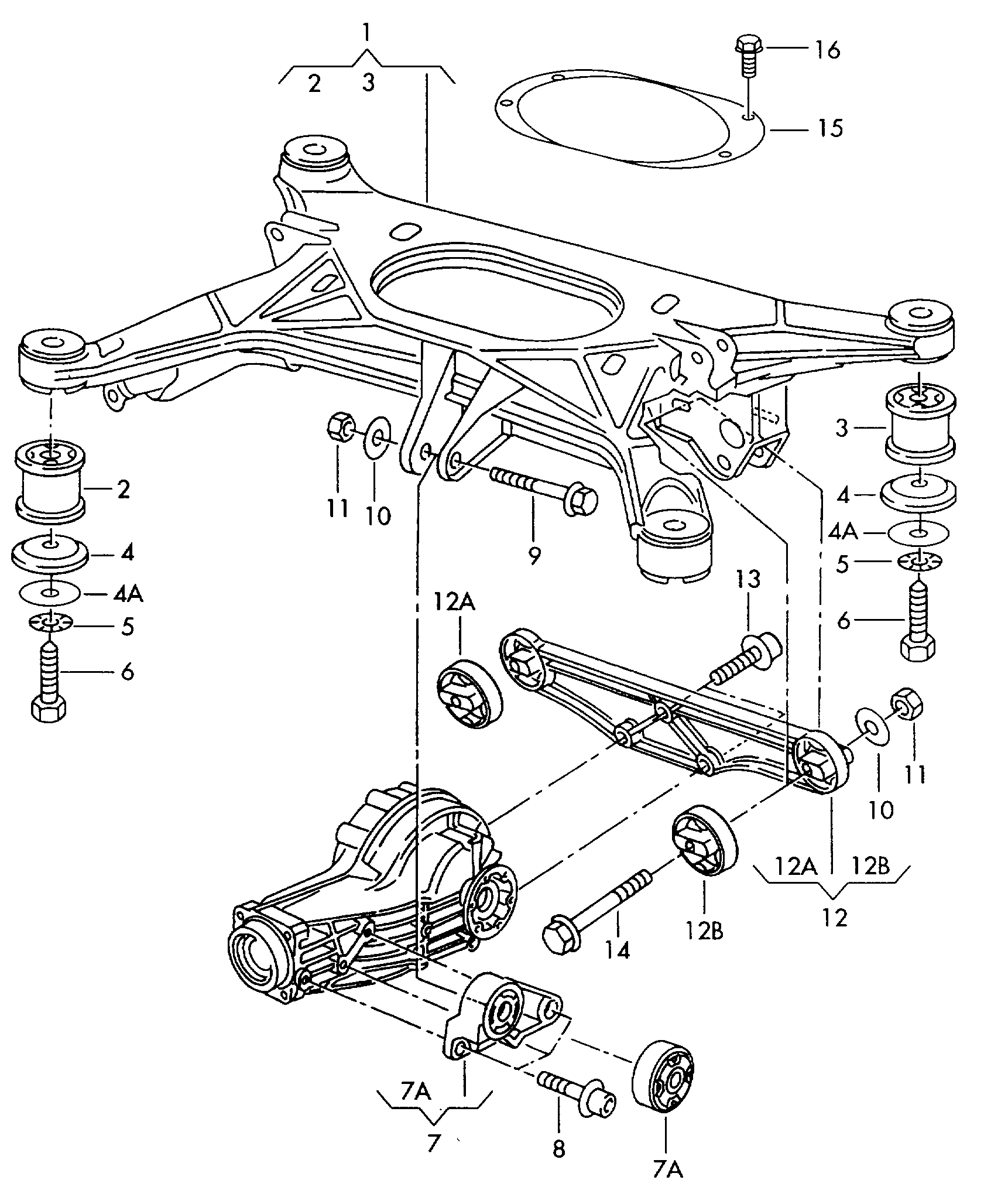 Yardımcı çerçeve - Audi A8/S8 quattro(A8Q)  