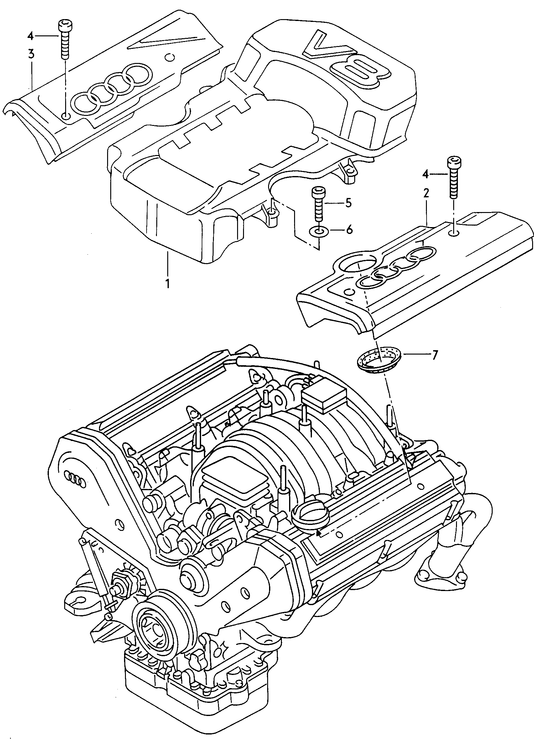 Abdeckung - Audi A8/S8 quattro(A8Q)  