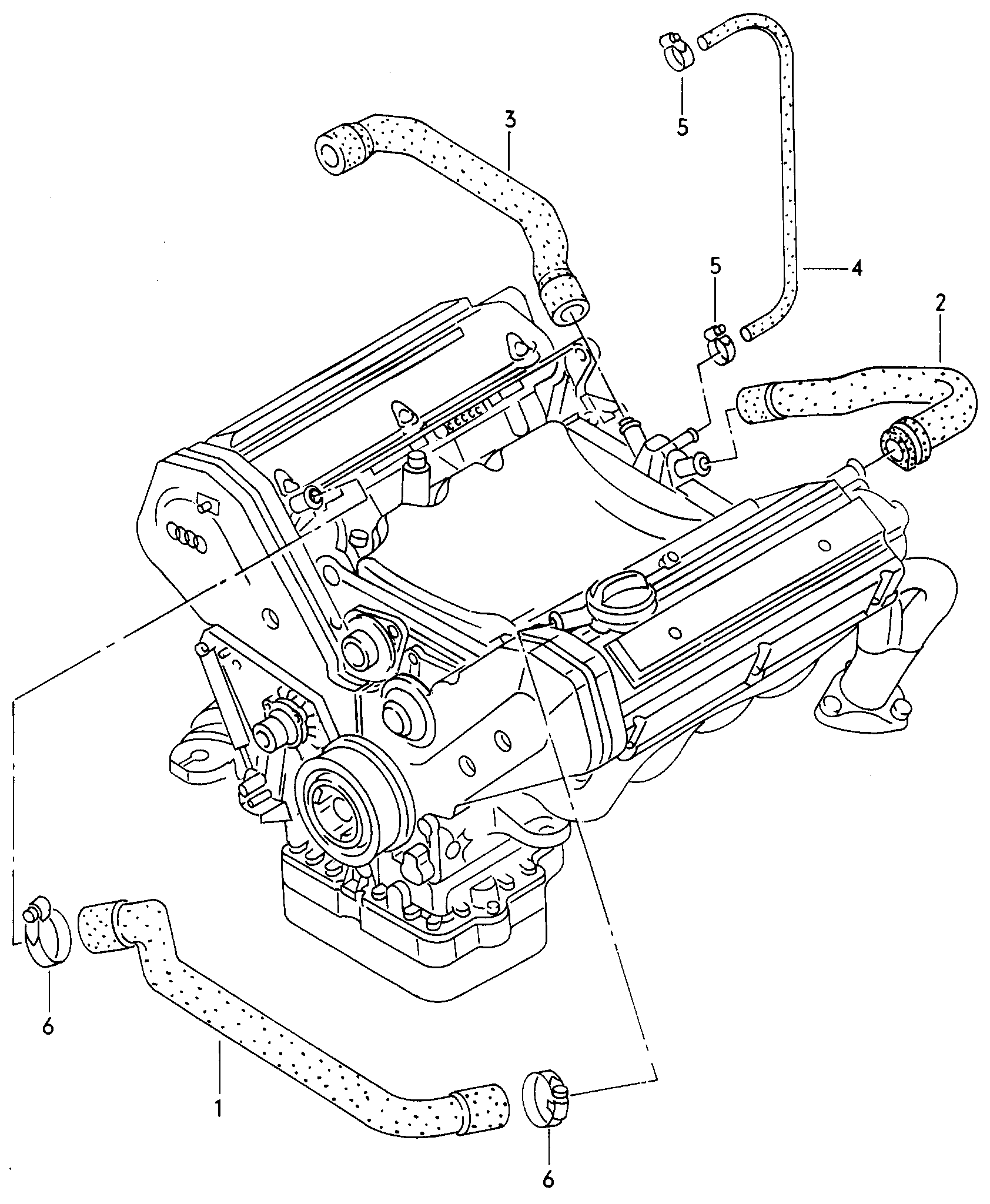 ventilation for cylinder block - Audi A8/S8 quattro(A8Q)  