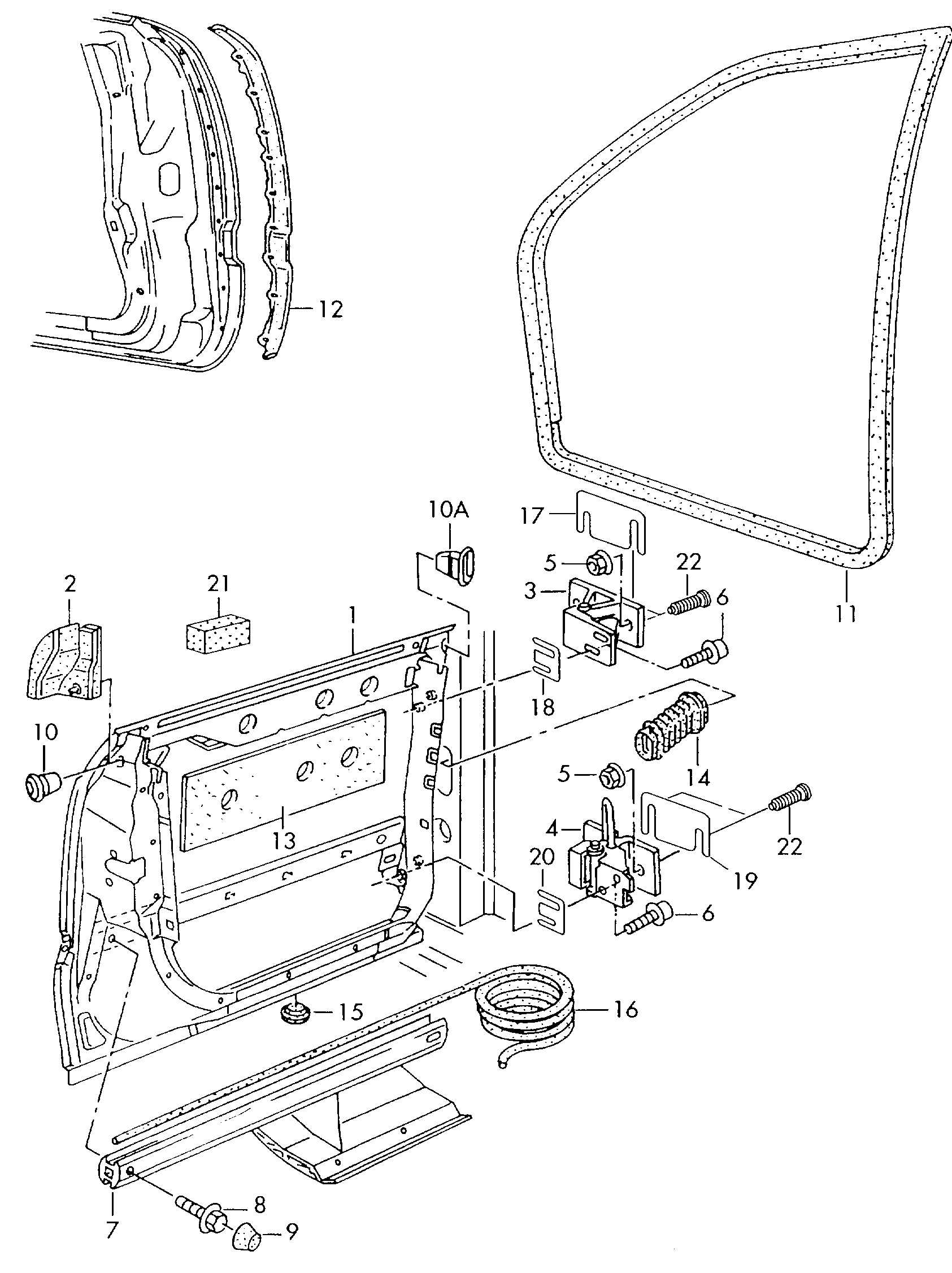 portieren; portierscharnier; portierrubber - Audi A8(A8)  