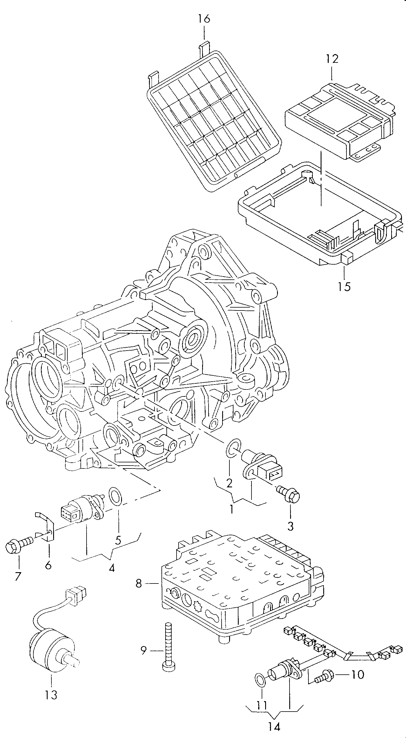 控制单元，用于自动
变速箱; 导电箔 - Audi A4/Avant(A4)  