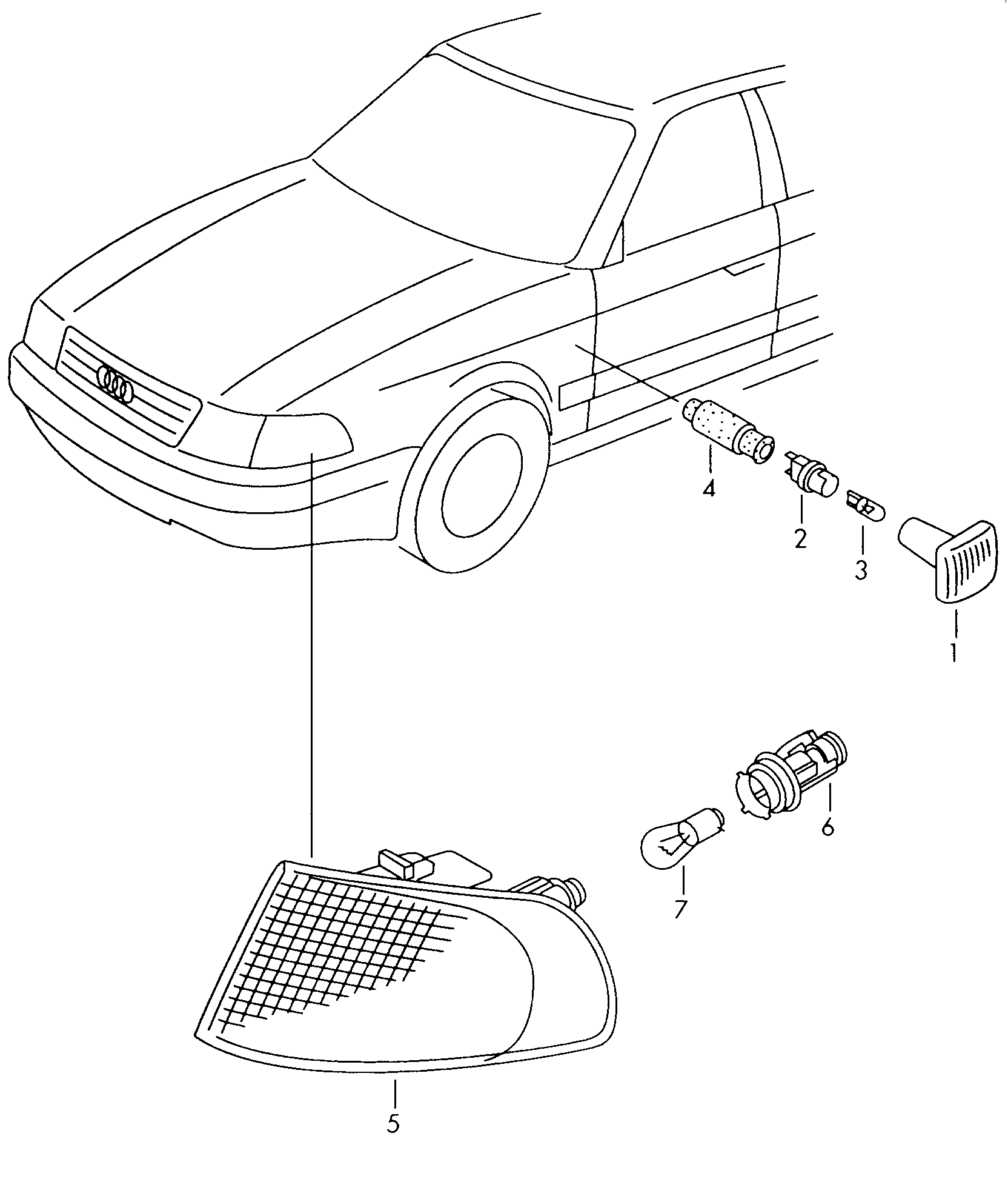 clignotant - Audi A4/Avant(A4)  