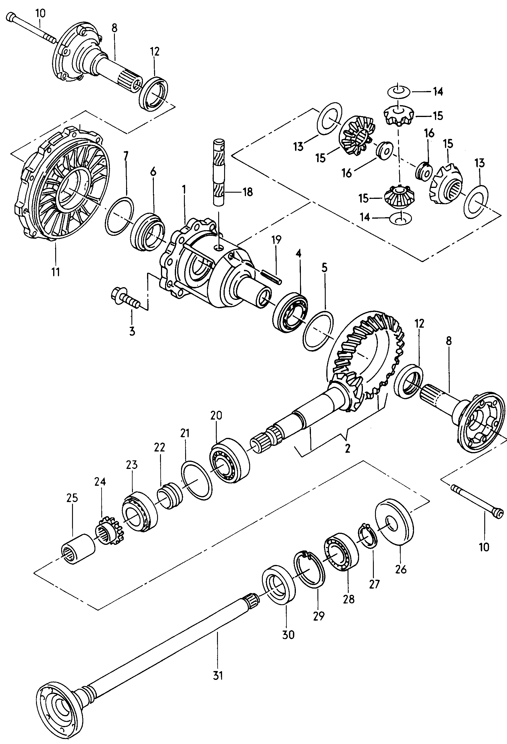 mechanizm różnicowy - Audi A4/S4/Avant/quattro(A4Q)  