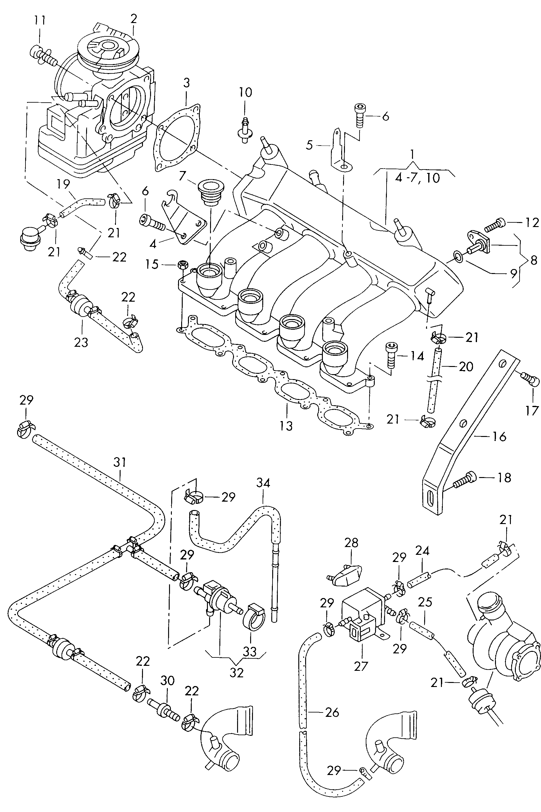 インテークシステム; バキュームシステム; スロットルバルブCU - Alhambra(AL)  