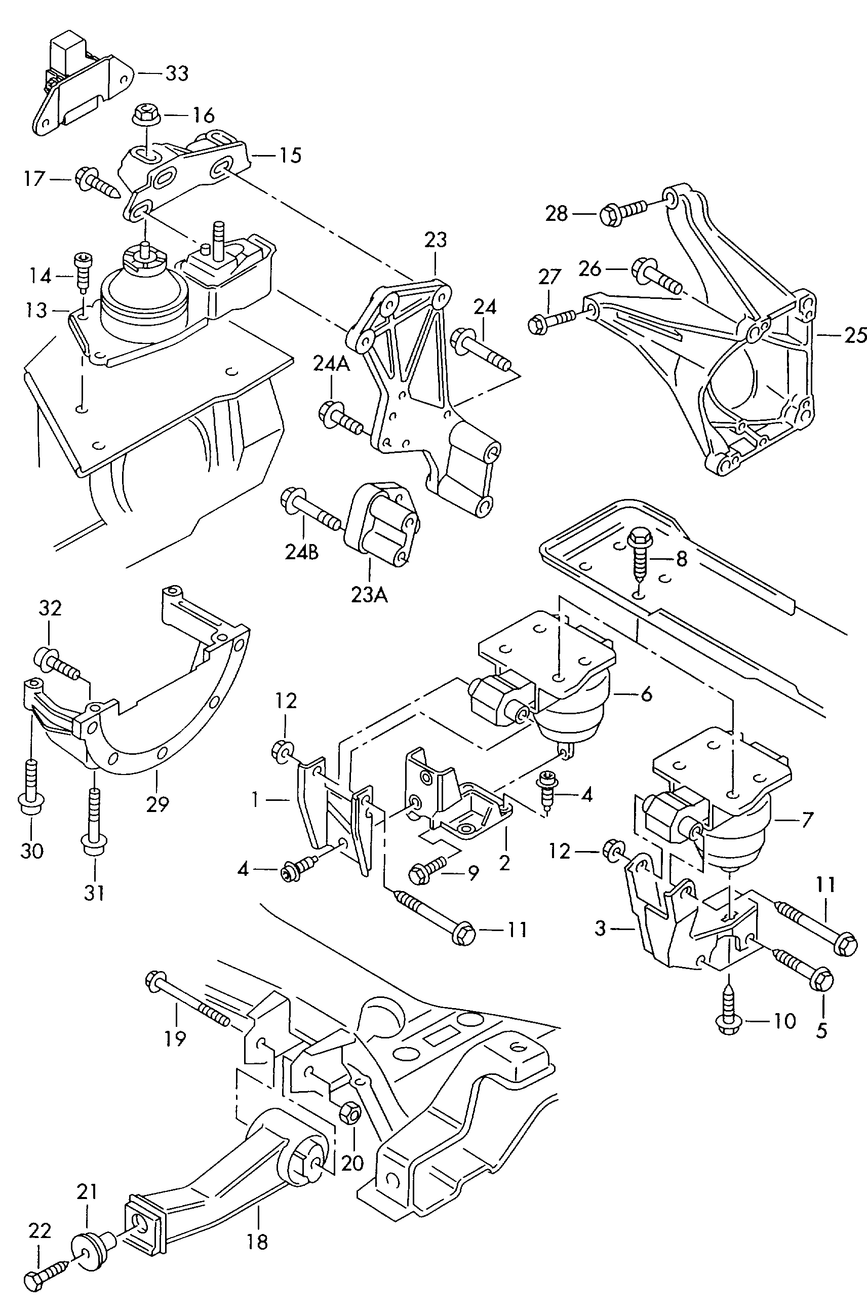pieces de fixation p. moteur - Alhambra(AL)  