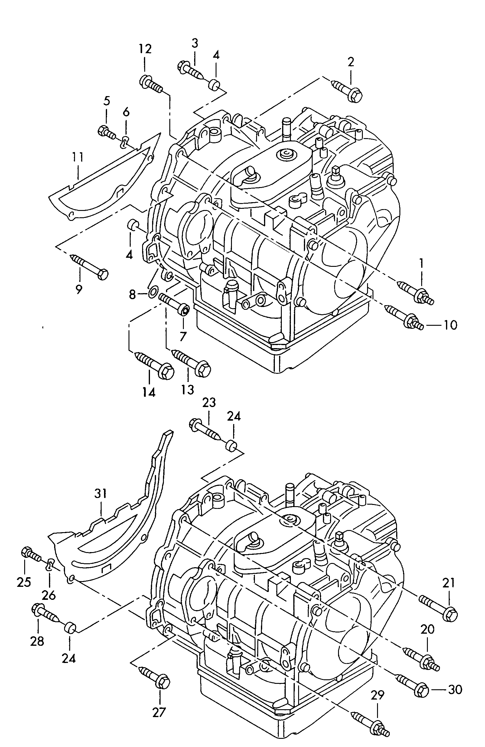 elementy złączne; dla aut. skrzyni 4-biegowej - Alhambra(AL)  