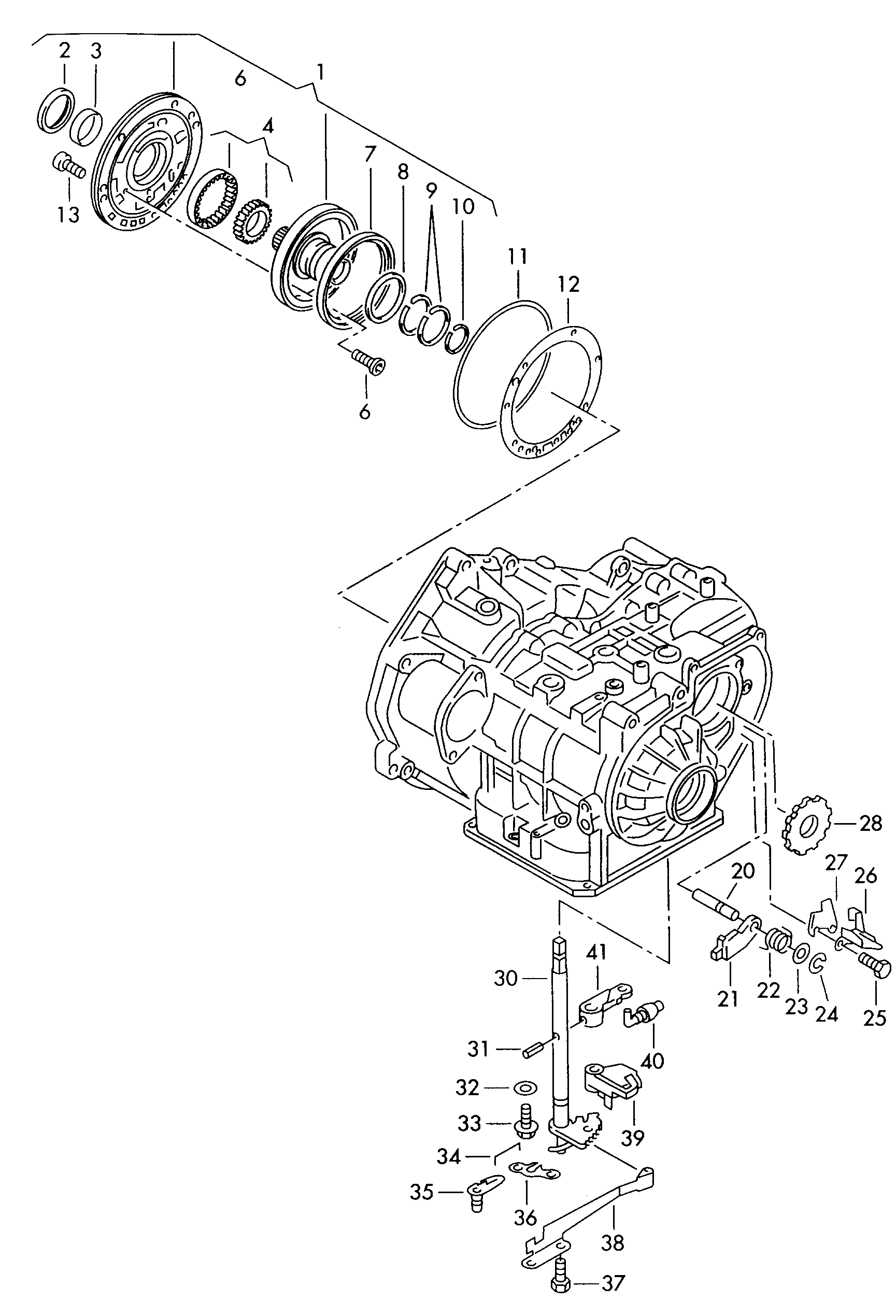 oil pump; shift rod; for 4-speed automatic gearbox - Alhambra(AL)  