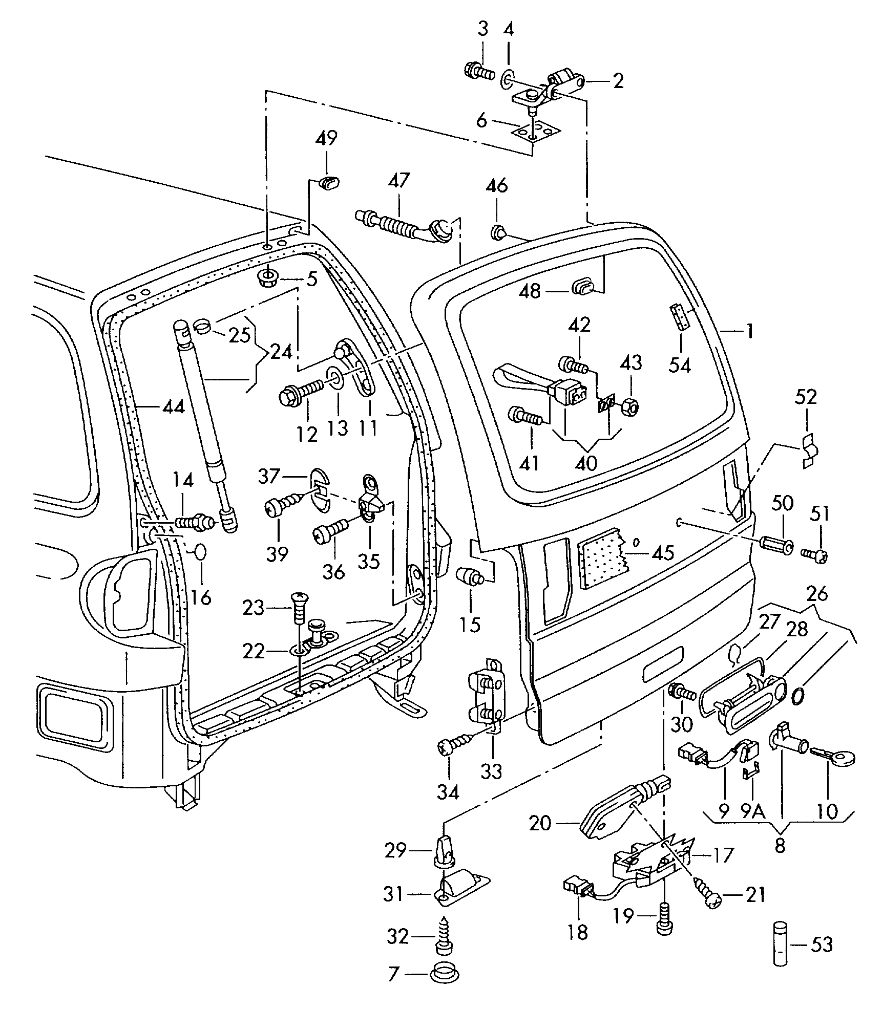 Крышка багажного отсека; Замок - Alhambra(AL)  